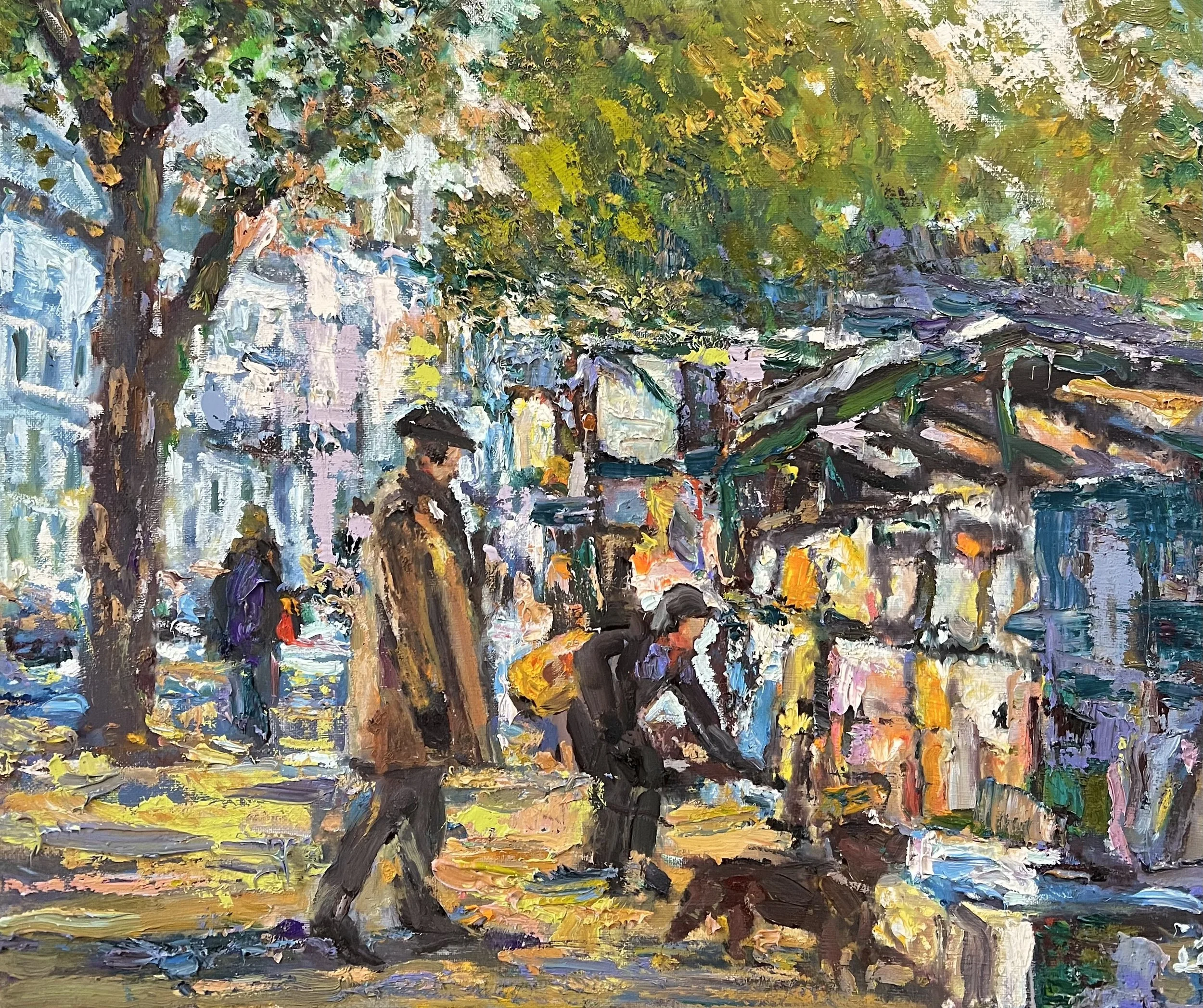 "The Green Boxes" Oil on Canvas. 16 by 20 in.