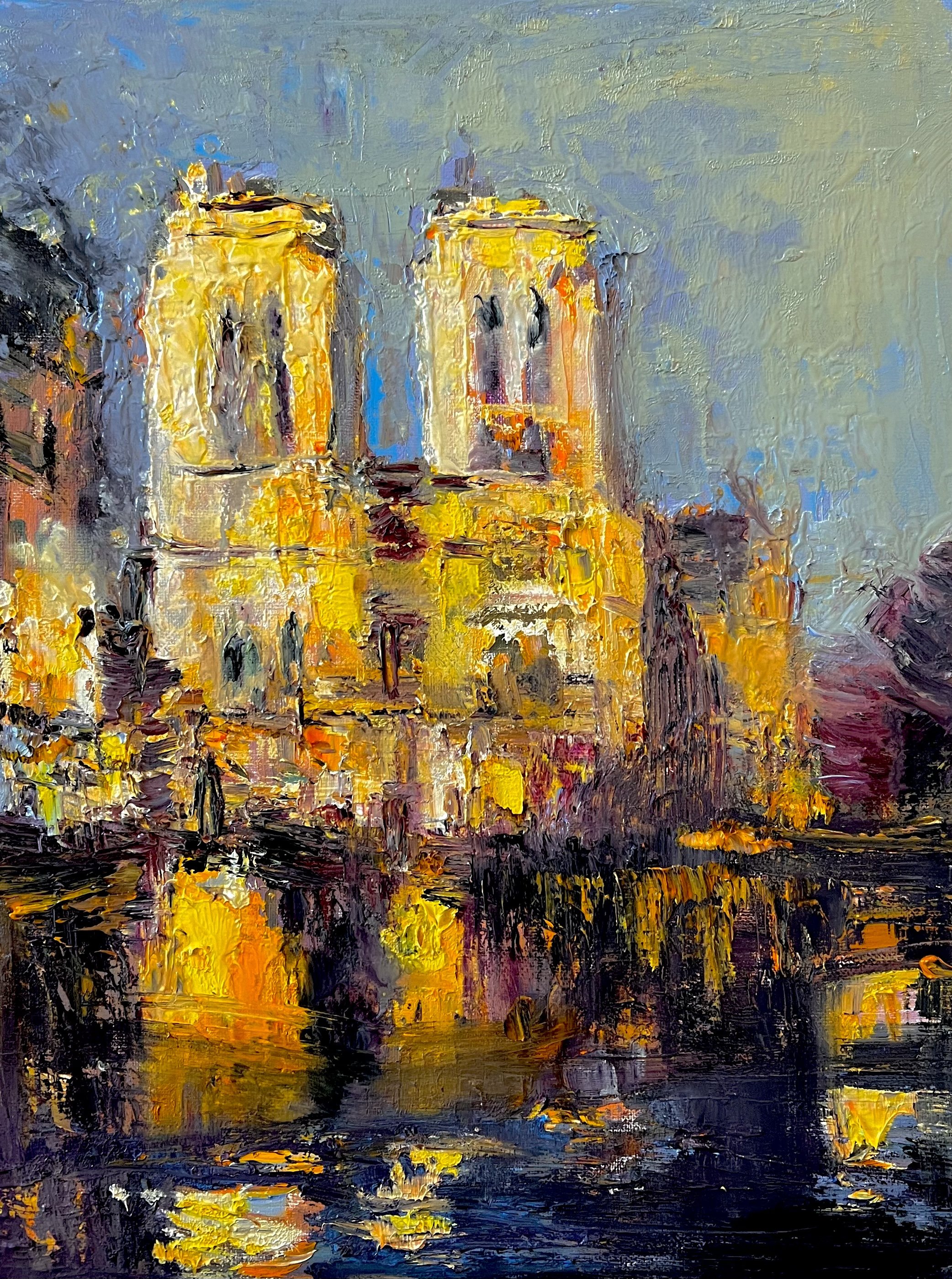 "Notre Dame" Oil on Canvas. 16 by 12 in.