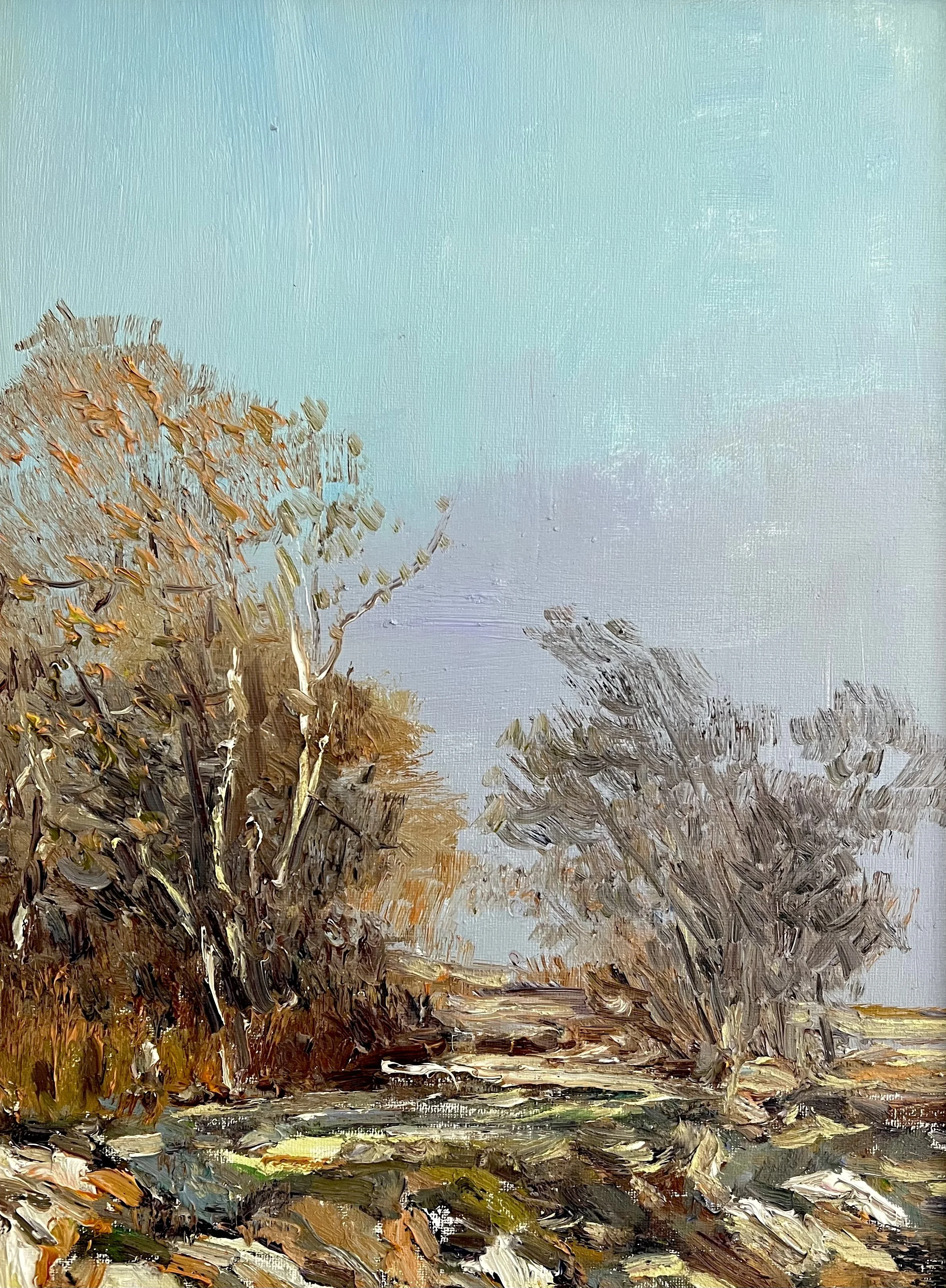 "Tod's Point - Early Fall" Oil on Canvas Board. 16 by 12 in.