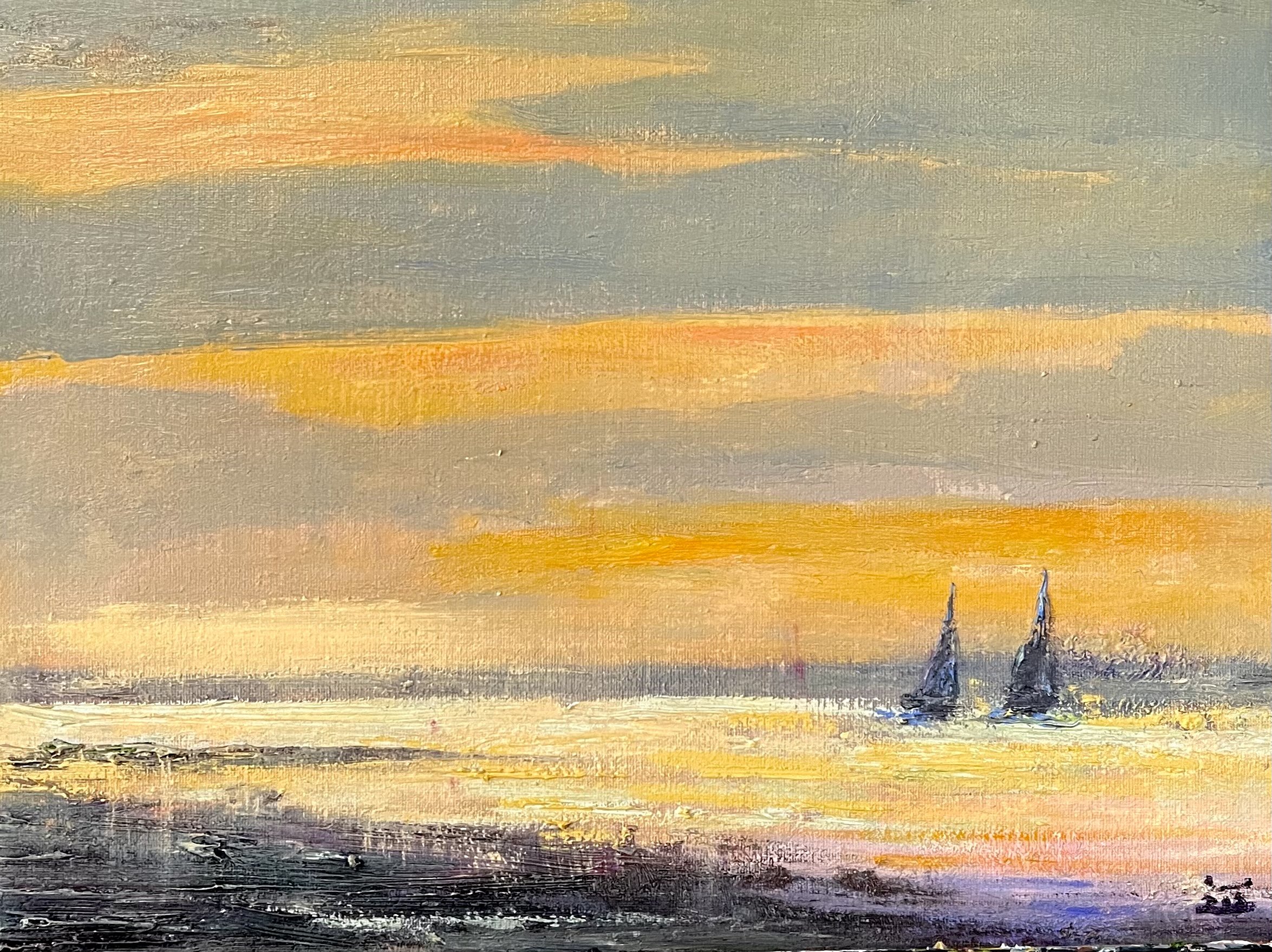 "Compo Beach" Oil on Canvas Board. 12 by 16 in.