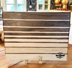 Walnut and Maple Cutting Board with Graduated Pieces