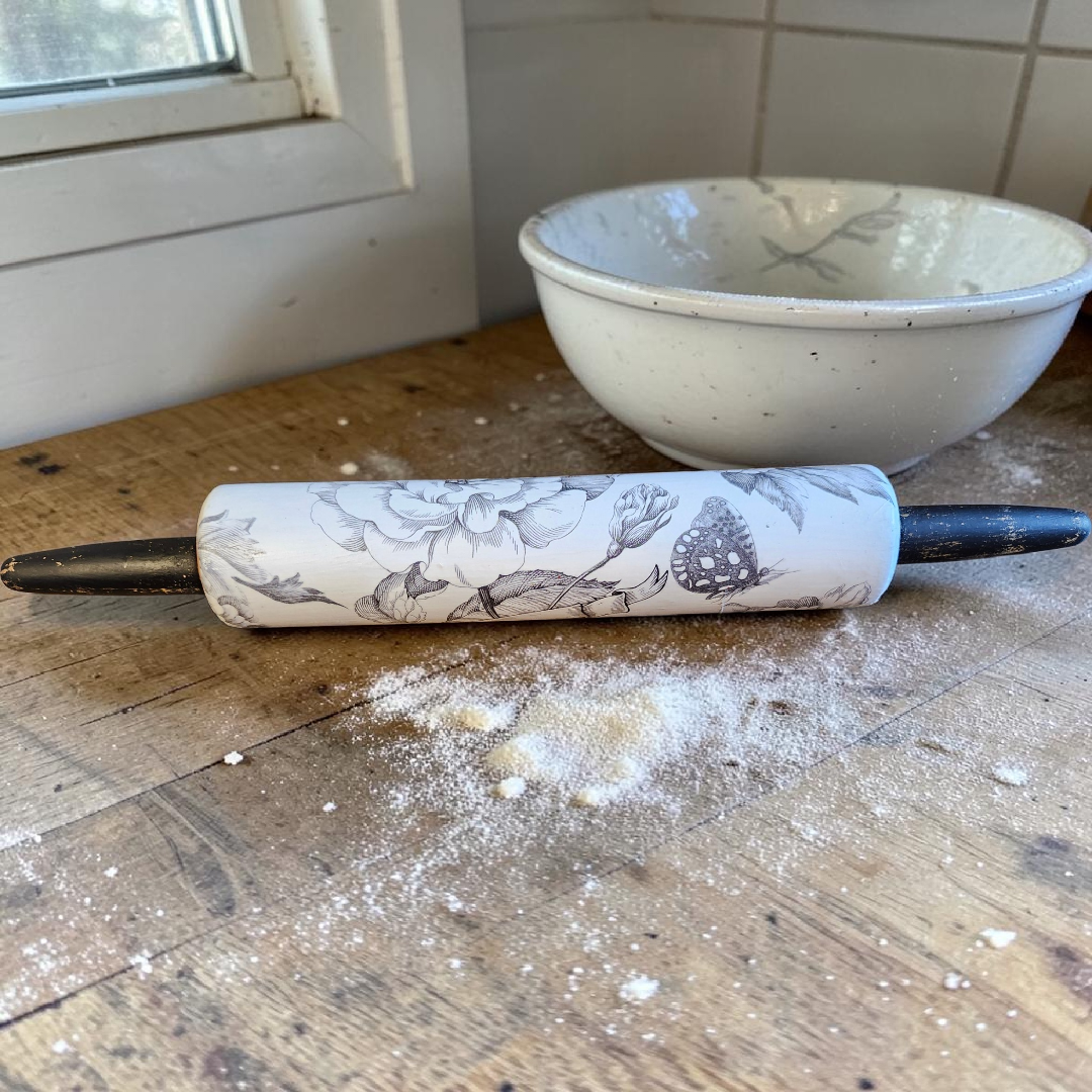 Butterfly Rolling Pin with Black Handles