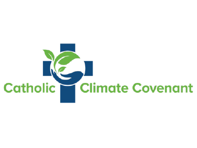 Logotipo de Catholic Climate Covenant, una organización católica cristiana dedicada al cambio climático y comprometida con las enseñanzas del papa Francisco sobre la gestión responsable del medio ambiente