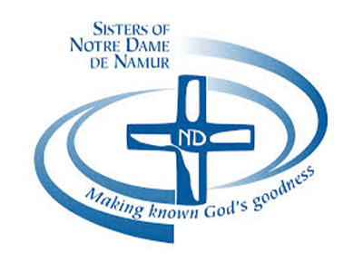 Logotipo de las Hermanas de Notre Dame de Namur, una orden católica de religiosas que viven según el espíritu, la misión, la espiritualidad y el gobierno de su misión religiosa