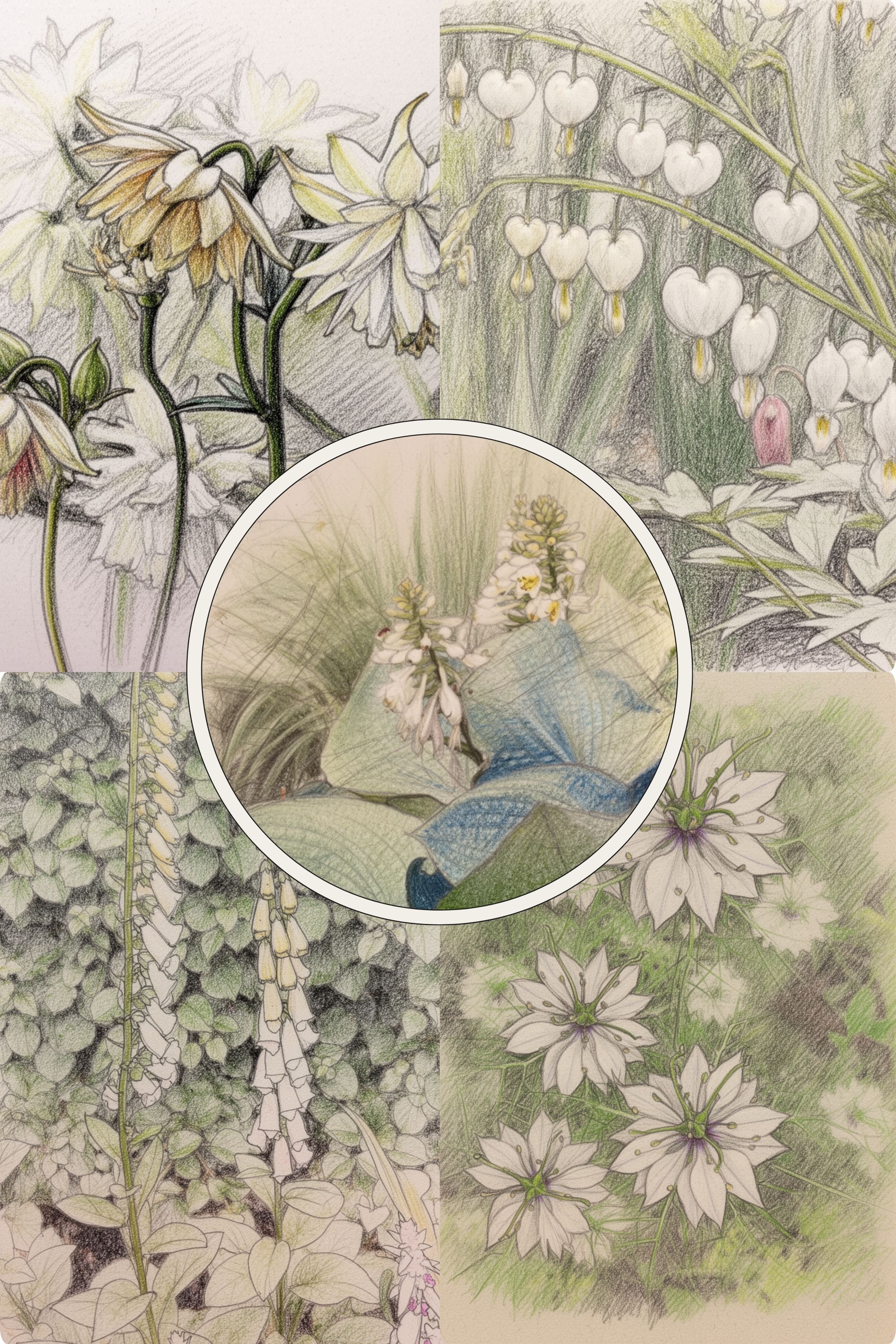 White Garden Collection – Part Sun to Shade (4x6)