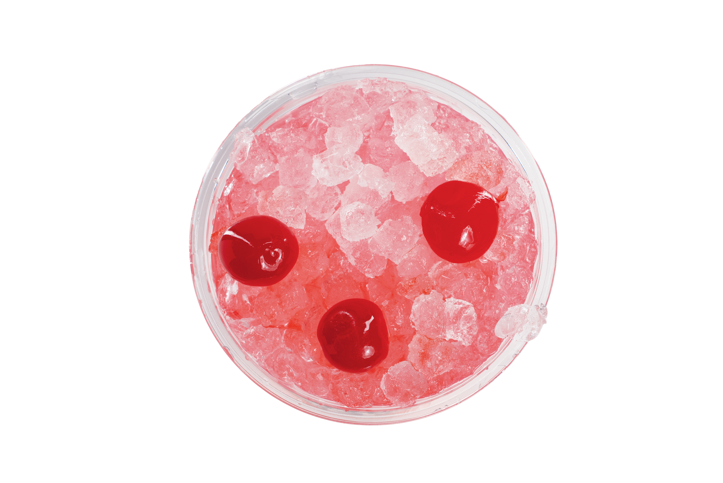Top of drink with cherries