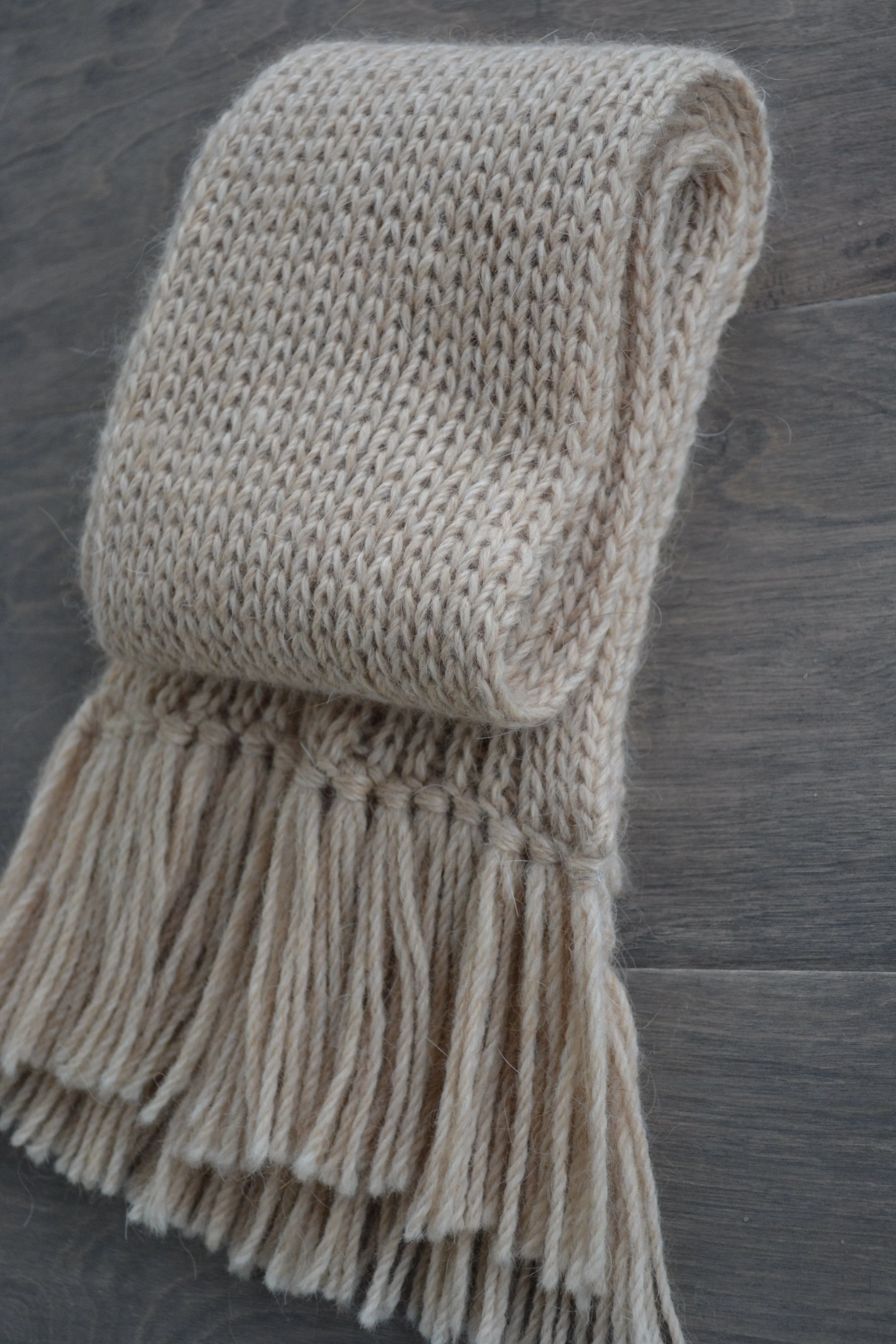 Rib Knit Scarf | Custom Pet Fur Wearable Keepsake