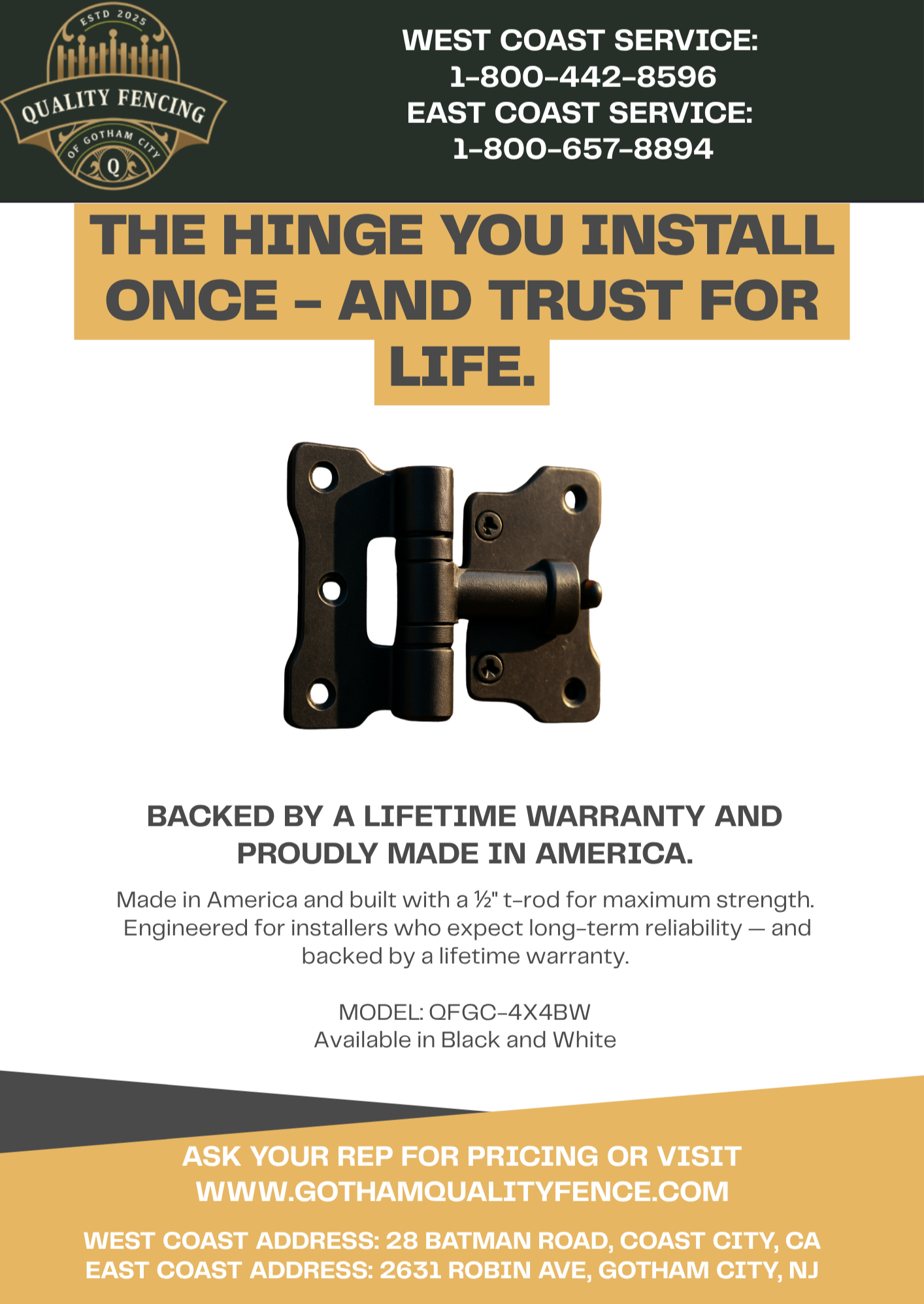 Quality Fence of Gotham City Spec Ad