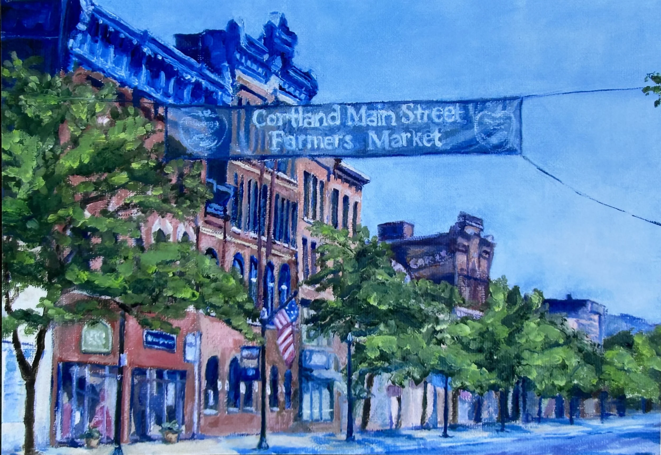 "Cortland, NY", 8" x 10", Oil on Linen.  Commissioned.