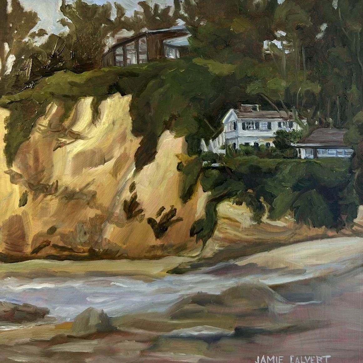 "White House", Original Oil Painting