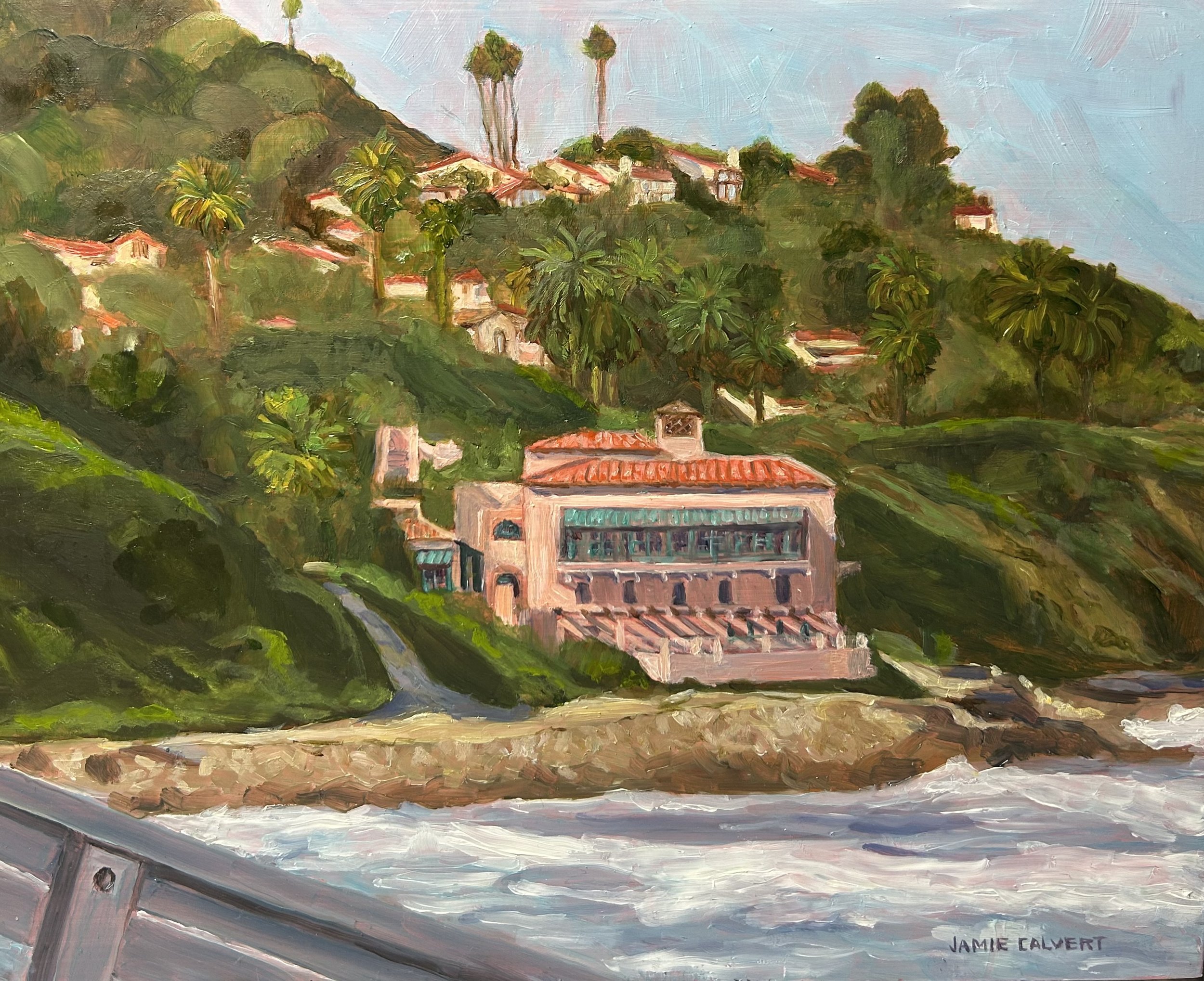 "What a View", 8" x 10", oil on cradled wood.  PVBAC, Palos Verdes Estates, CA.  SOLD.
