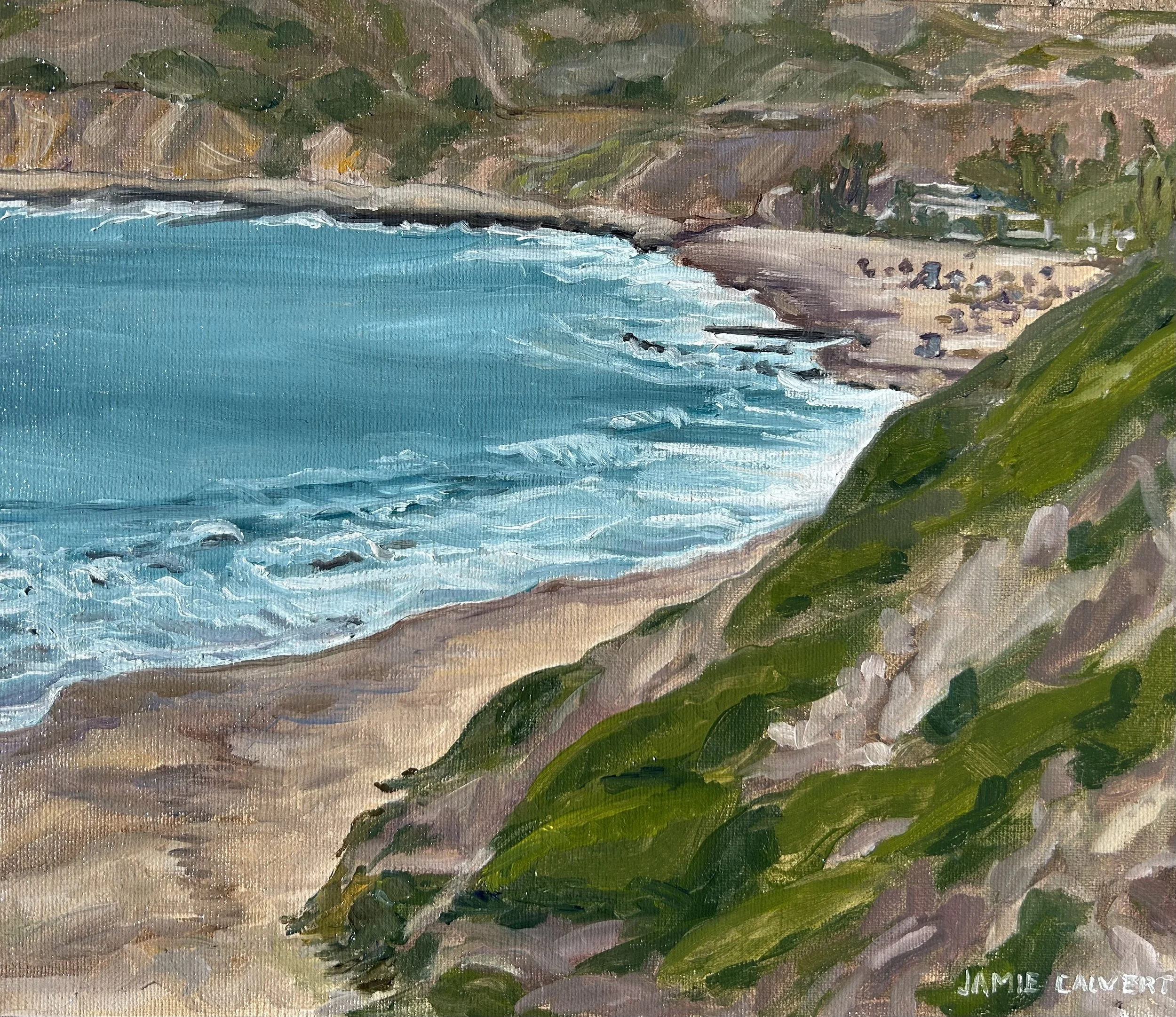 "PBC", 8" x 10", oil on linen panel, Portuguese Bend Club, Rancho Palos Verdes, California.  Available $375.