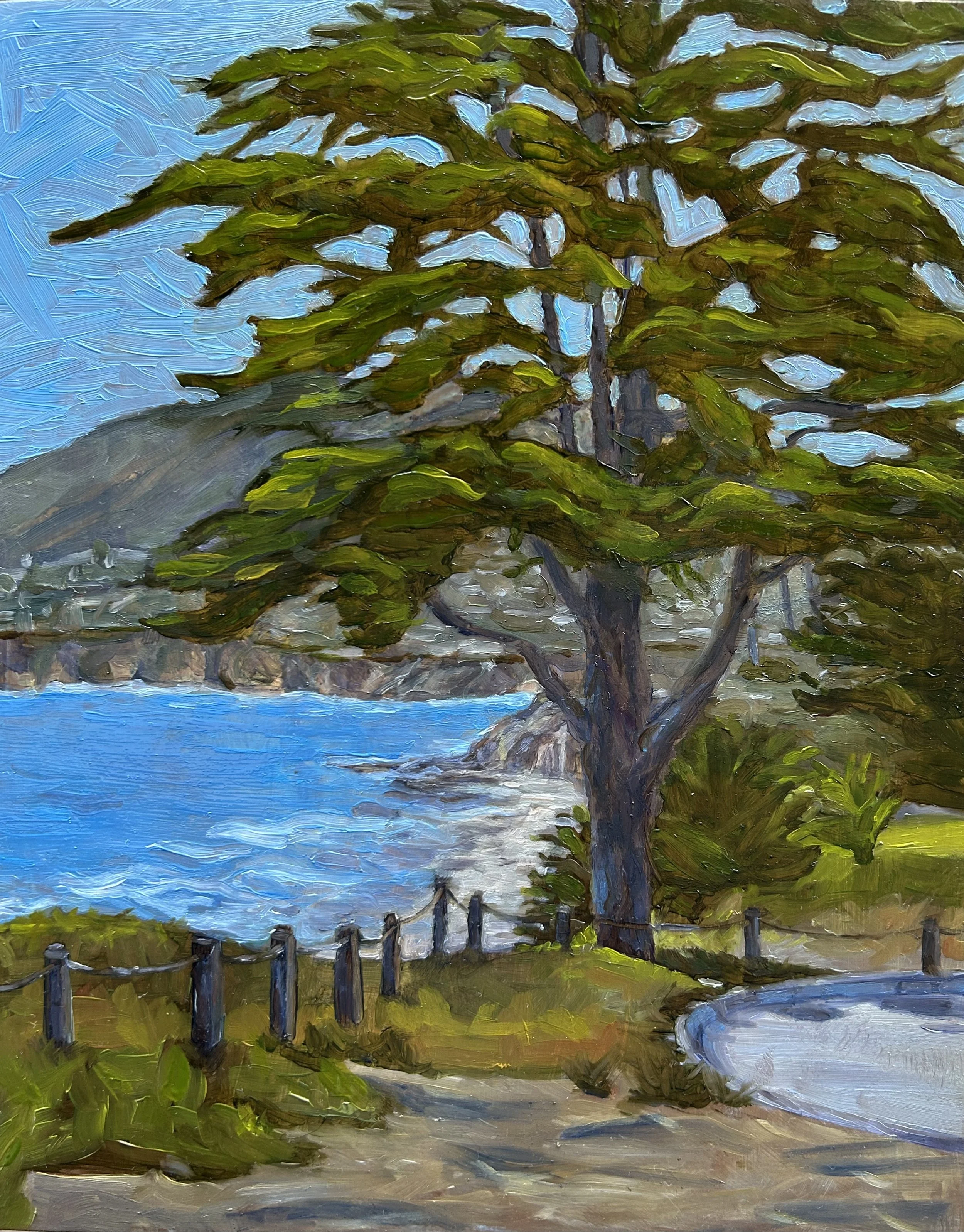 "The Cul-de-sac", 8" x 10", oil on cradled wood, Pismo Beach, California.  Available $400.