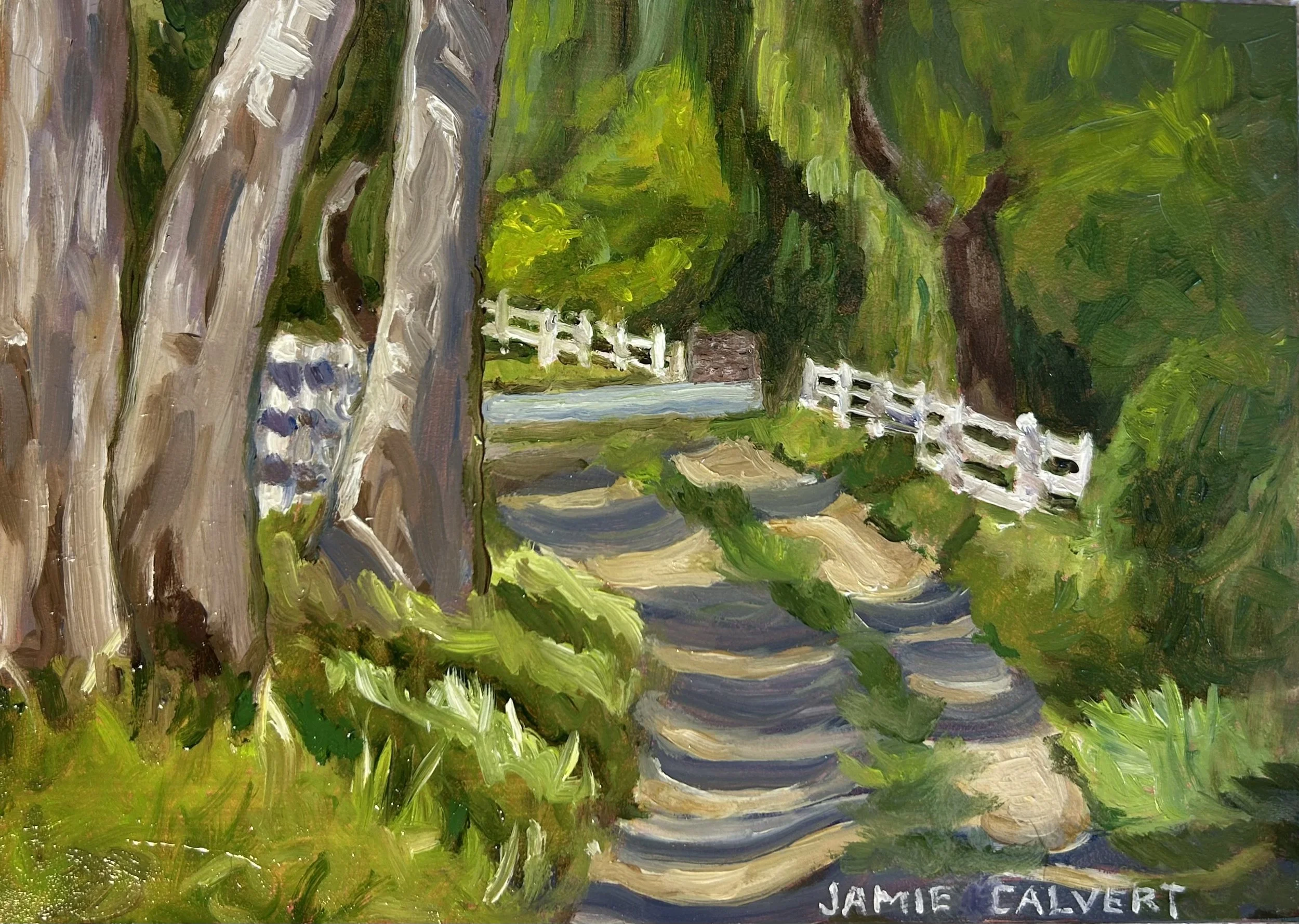 "Walking Home" Original Oil Landscape Painting