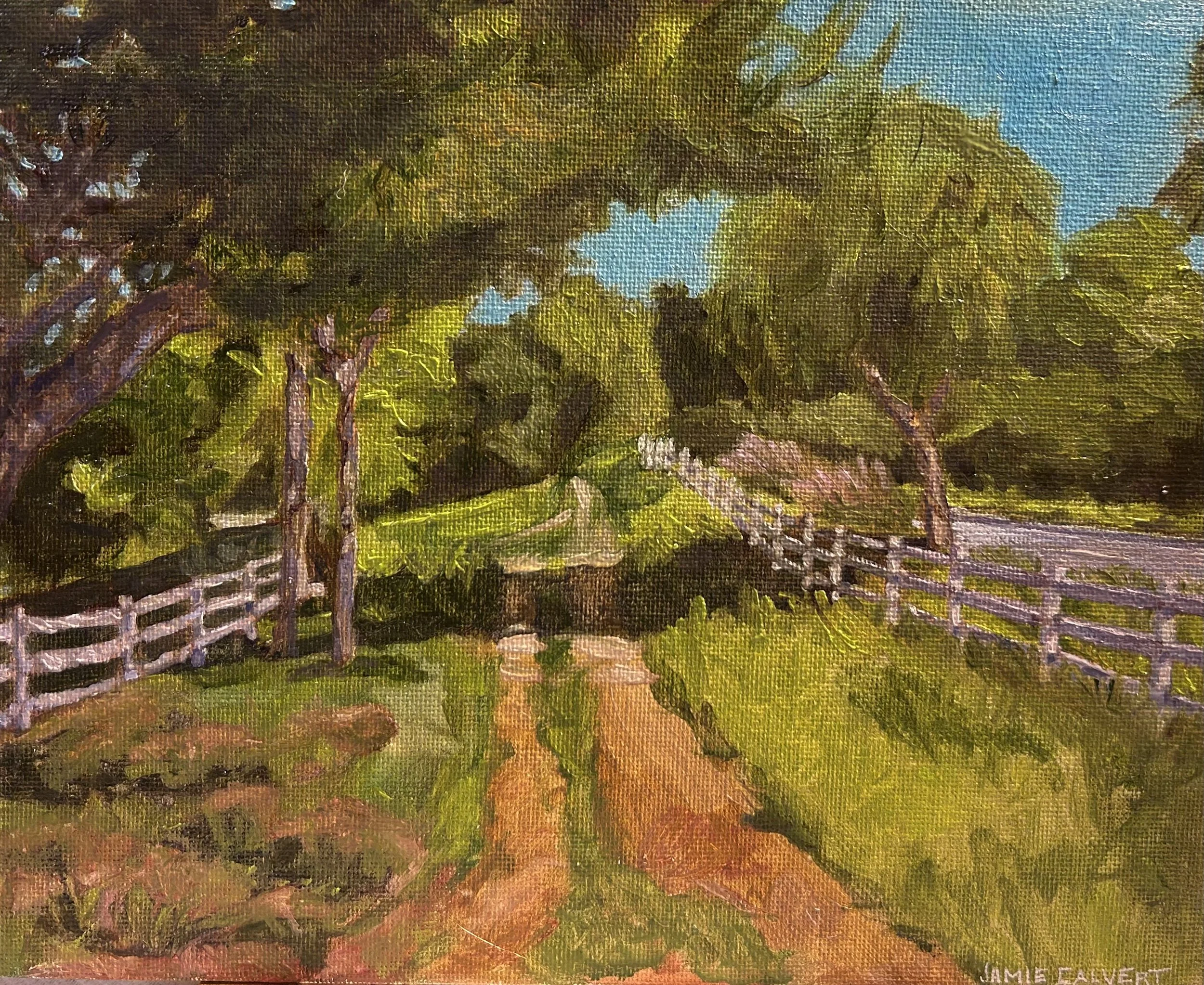 "Open Trail", 8" x 10", oil on linen panel.  Rolling Hills Estates, California.  SOLD.
