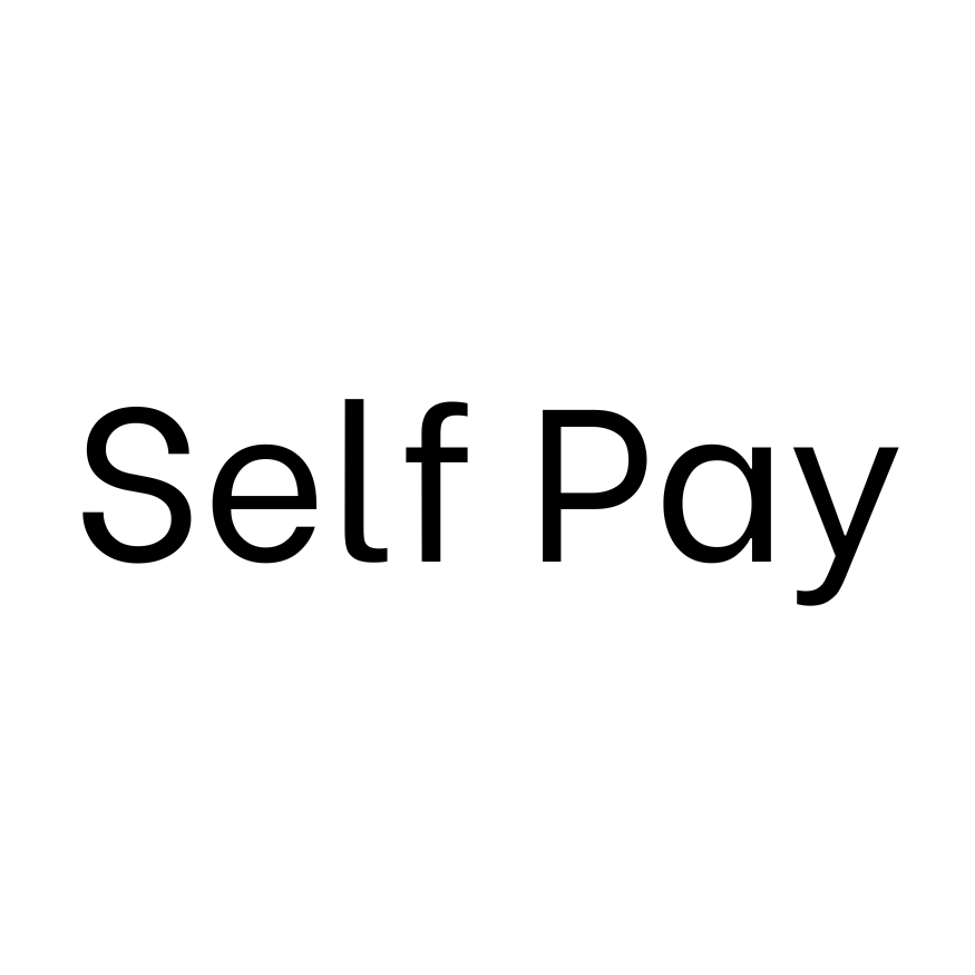 Image with the phrase 'Self Pay' written in black text on a white background.