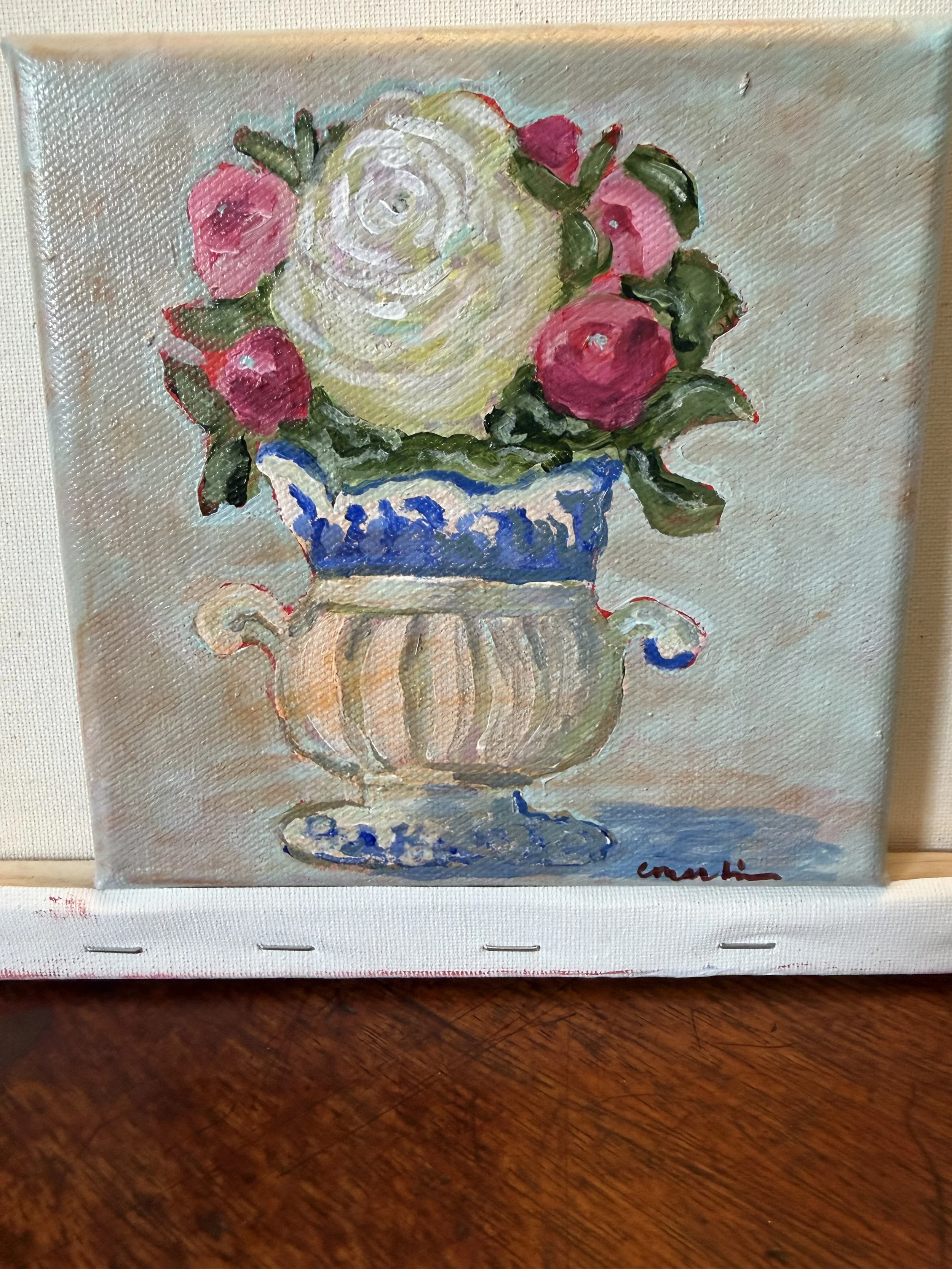 White rose and red minis