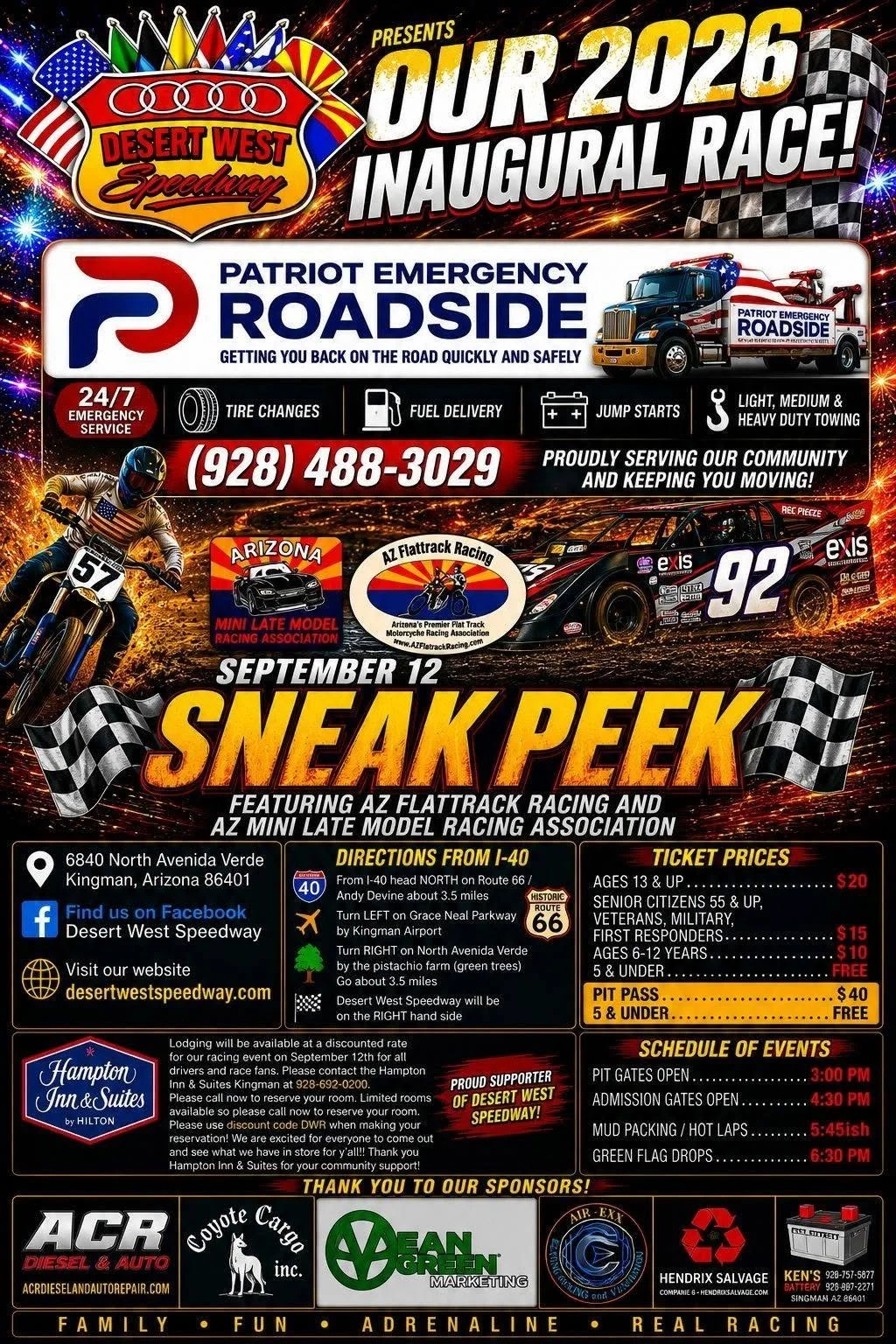 Inaugural “SneaK Peak” event – Sept 12, 2026