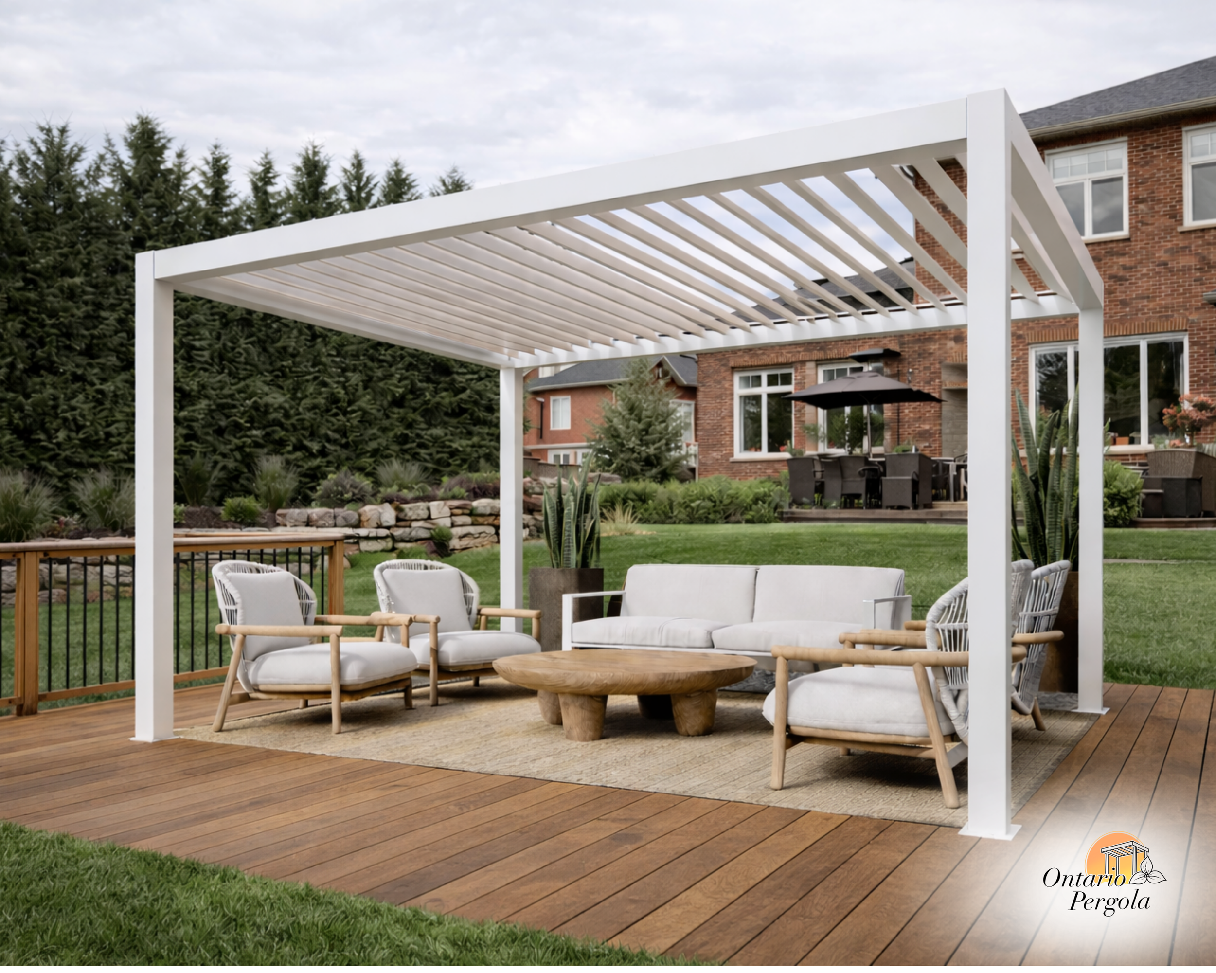Ultra Light Pergola, White, Ontario Pergola