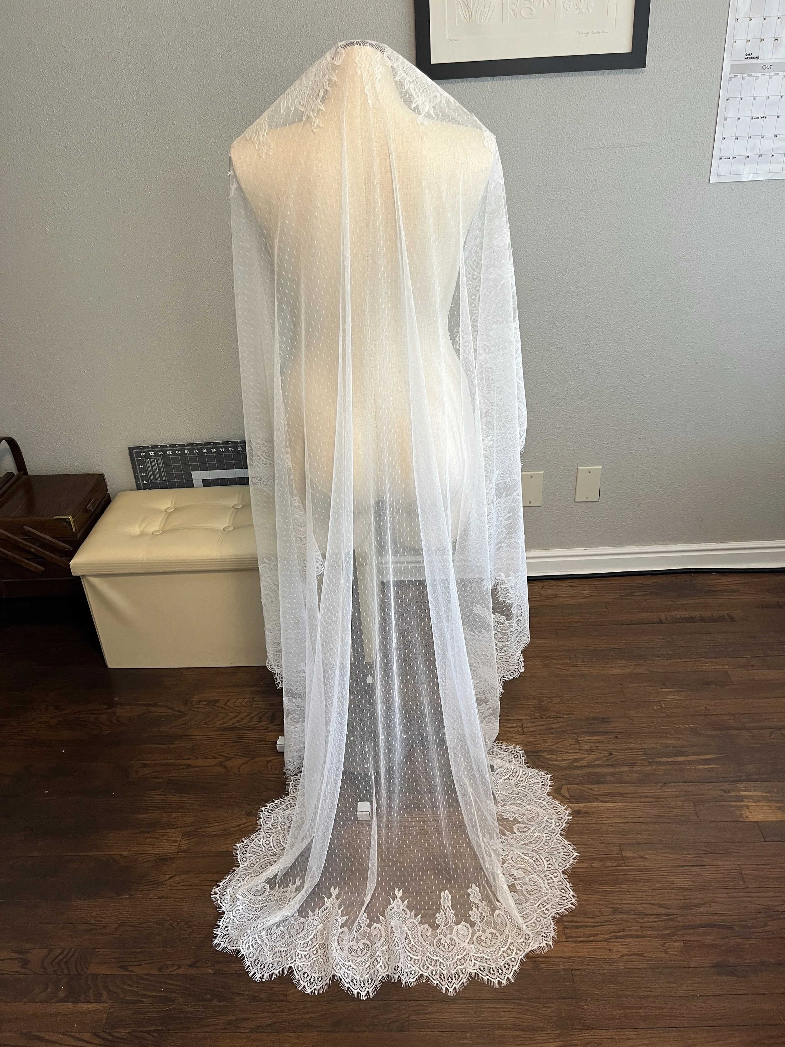 Custom Mantilla veil for Madison