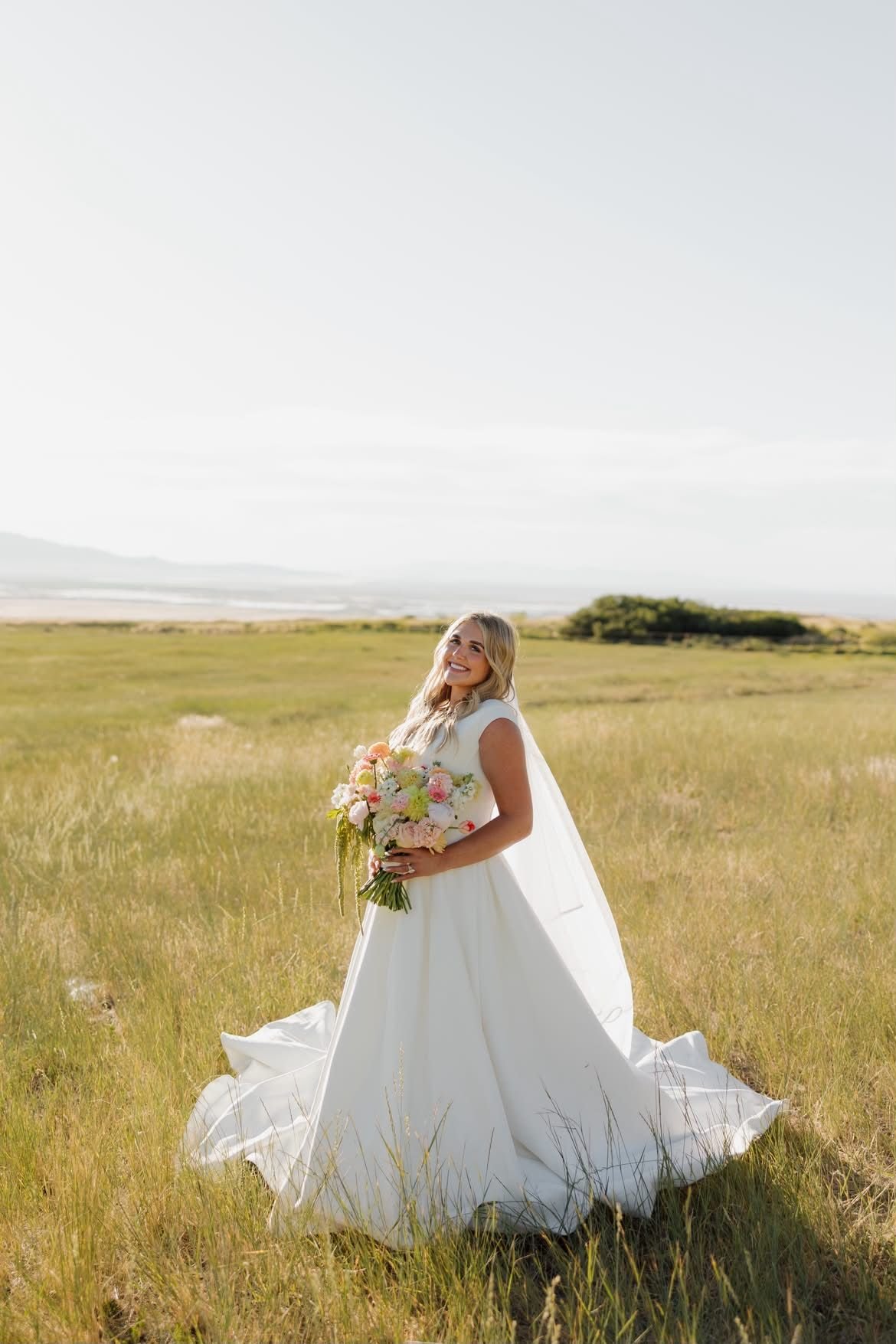 Ribbon Blusher Veil for Cidnee; Photo @boccaraephoto