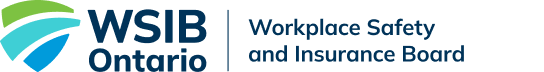 Logo of WSIB Ontario with workplace safety and insurance board text