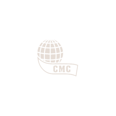 Logo with a globe and the letters 'GMC' inside a banner.