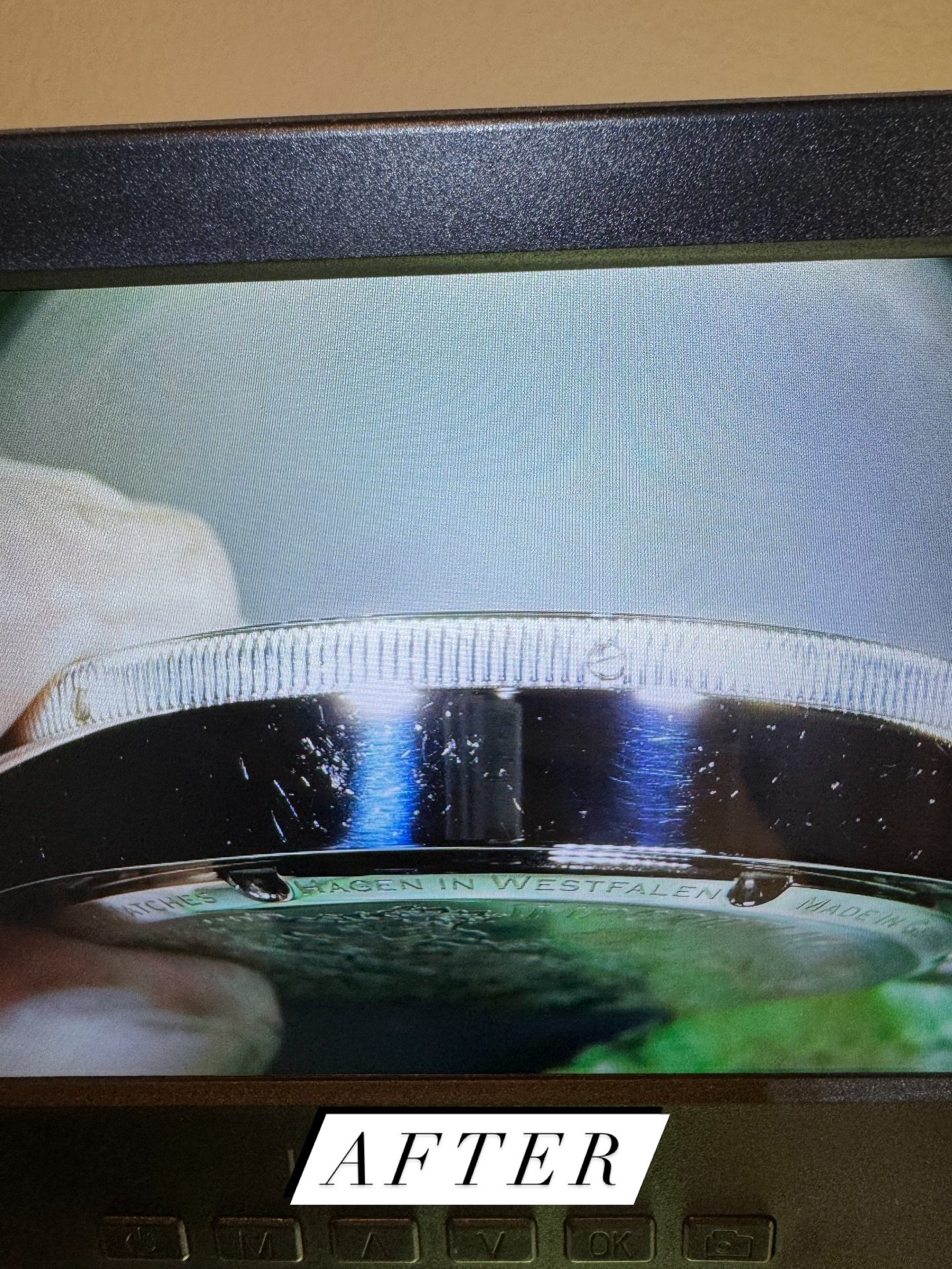 After light polishing.