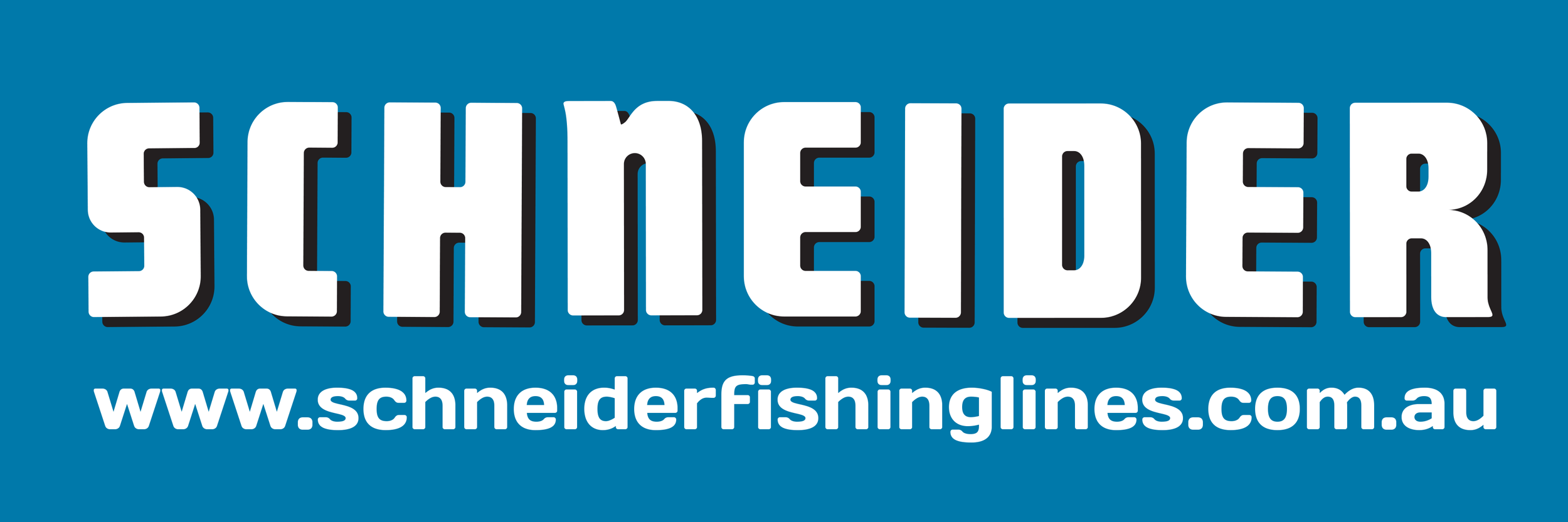 Schneider logo with website URL www.schneiderfishinglines.com.au