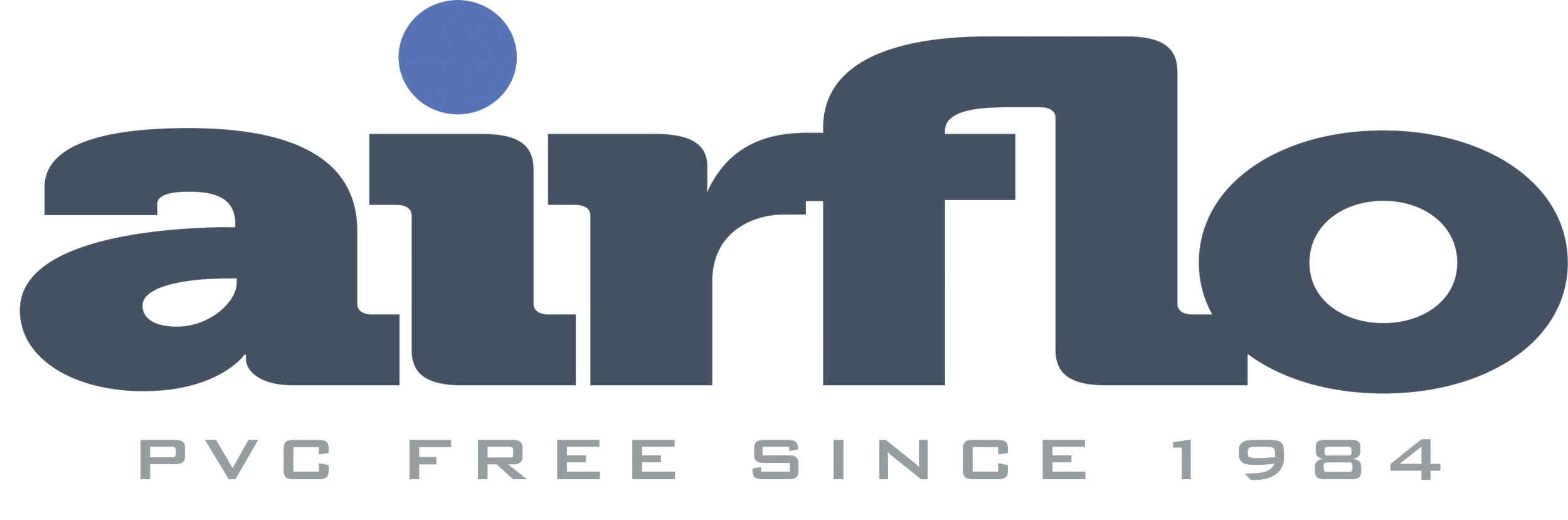 The image features the Ahra logo in large, bold letters with a small blue circle above the 'a'. Below the logo, the text reads "PVC FREE SINCE 1984."