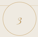Number 3 inside a light beige circle with a thin gold border