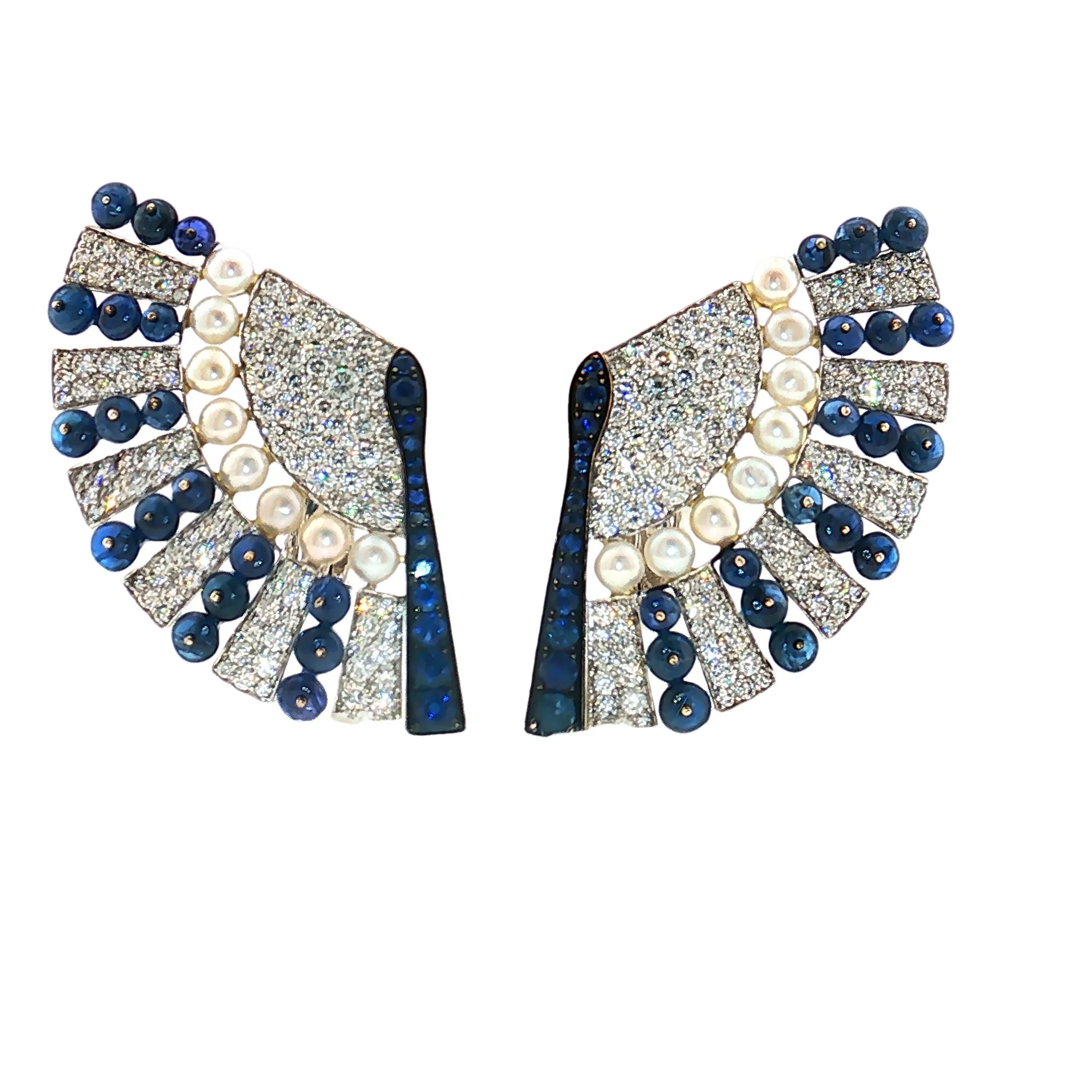 Coral Fan Earrings