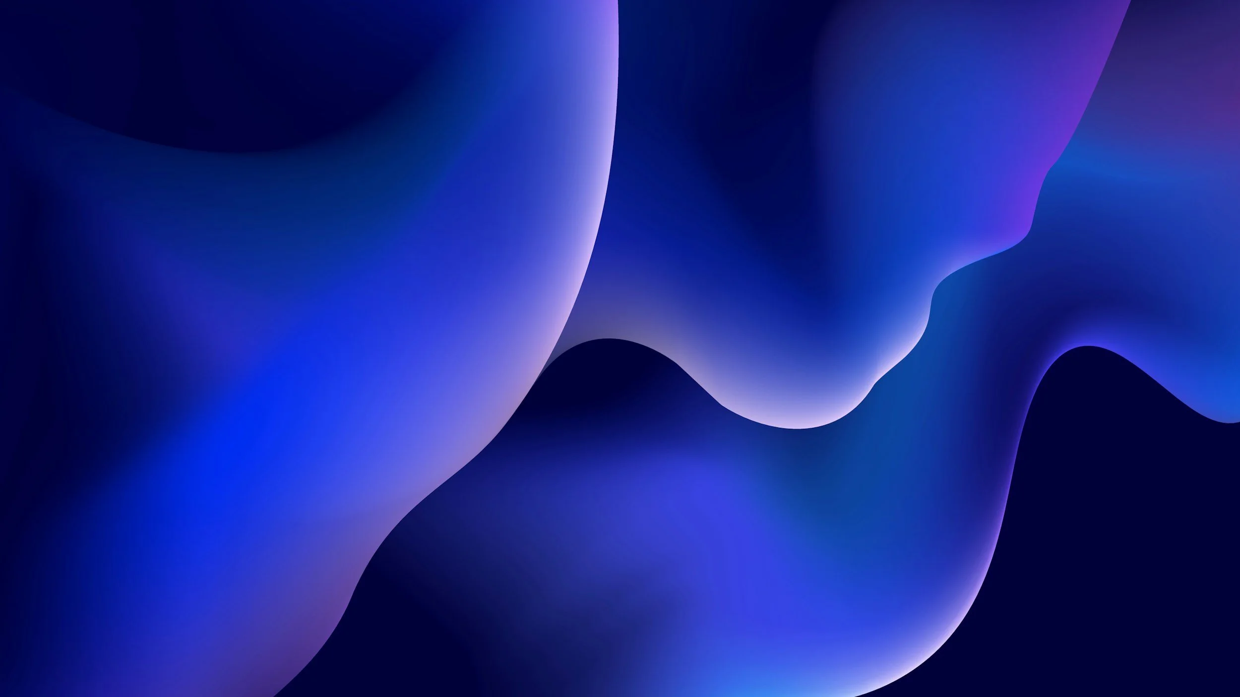Abstract digital art with smooth flowing shapes in shades of blue, purple, and black.