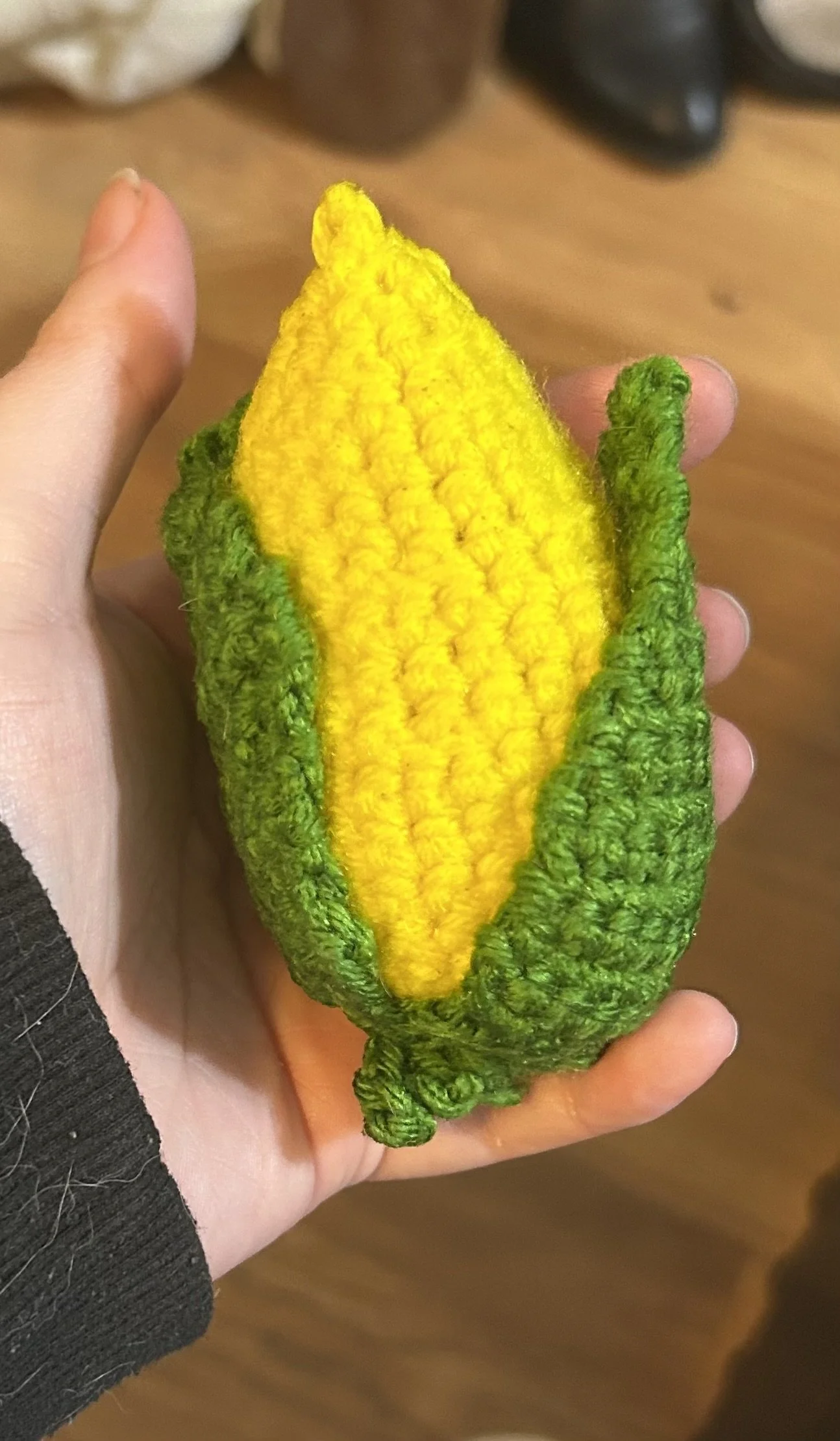 Large Crocheted Corn Cat Toy