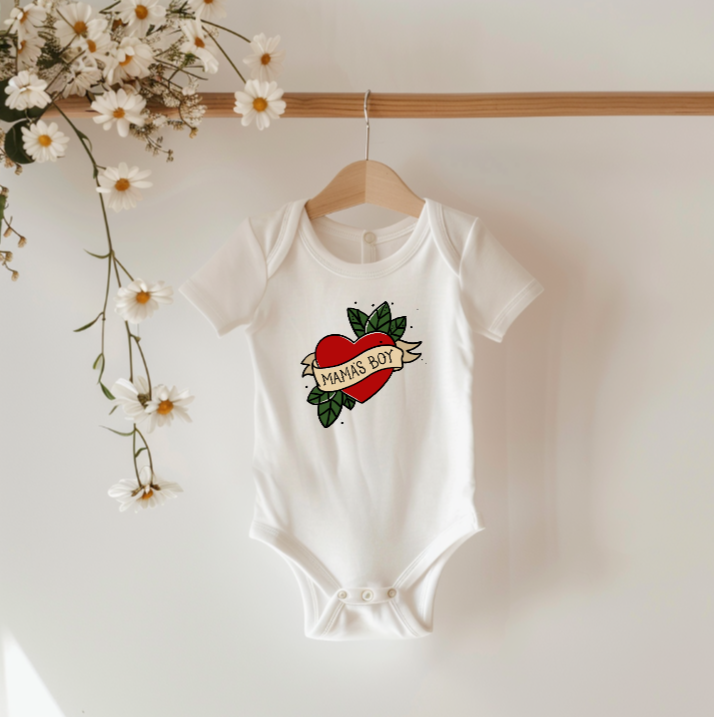 Mama's boy heart bodysuit