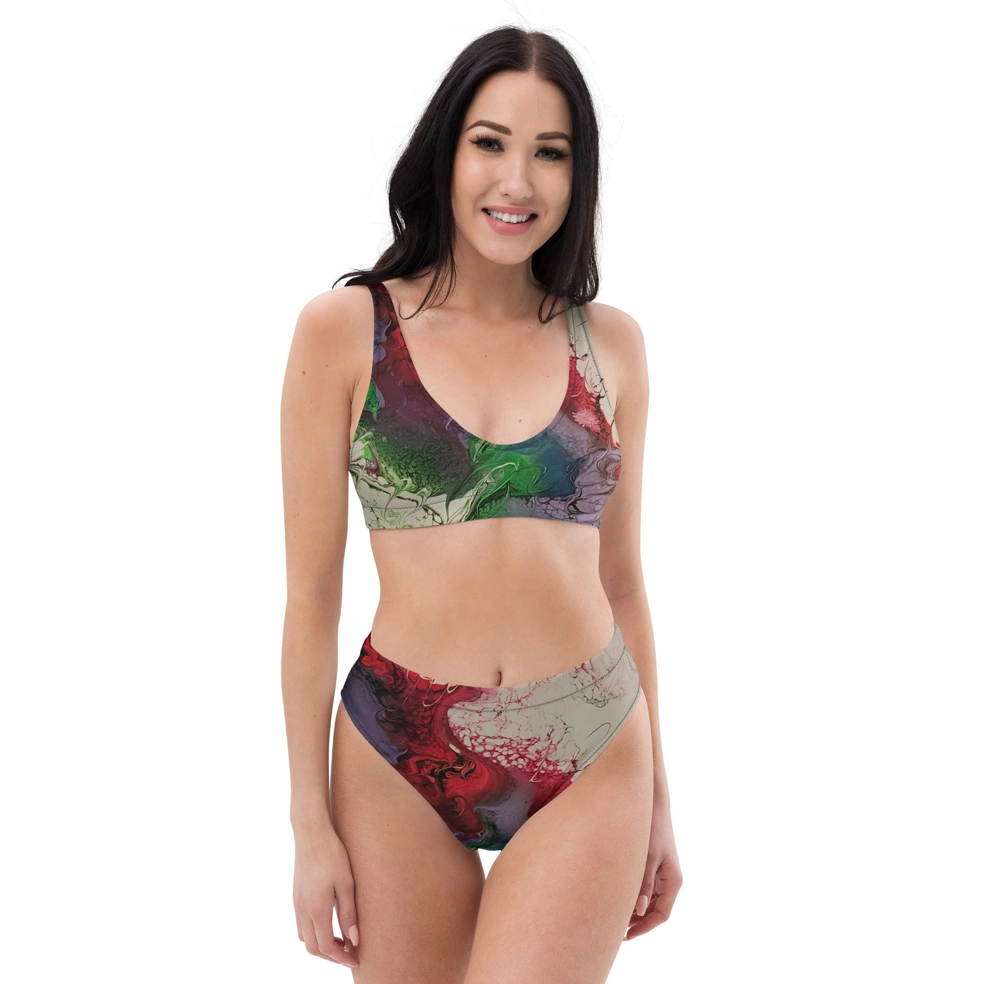 Recycled high-waisted bikini