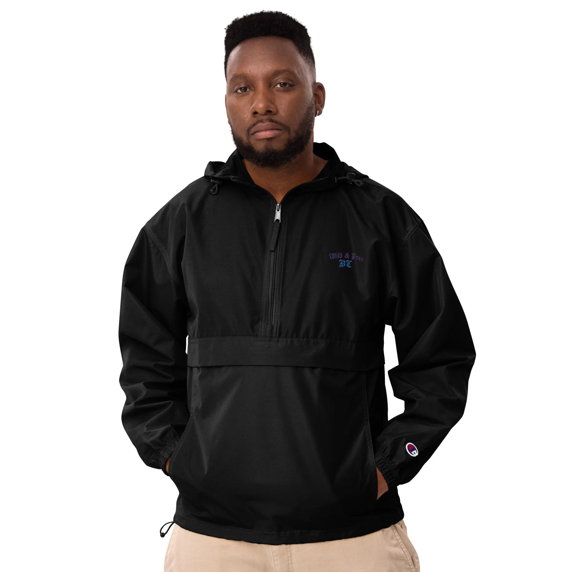 unisex-champion-packable-anorak-black-front-69e68f1b6f260.jpg