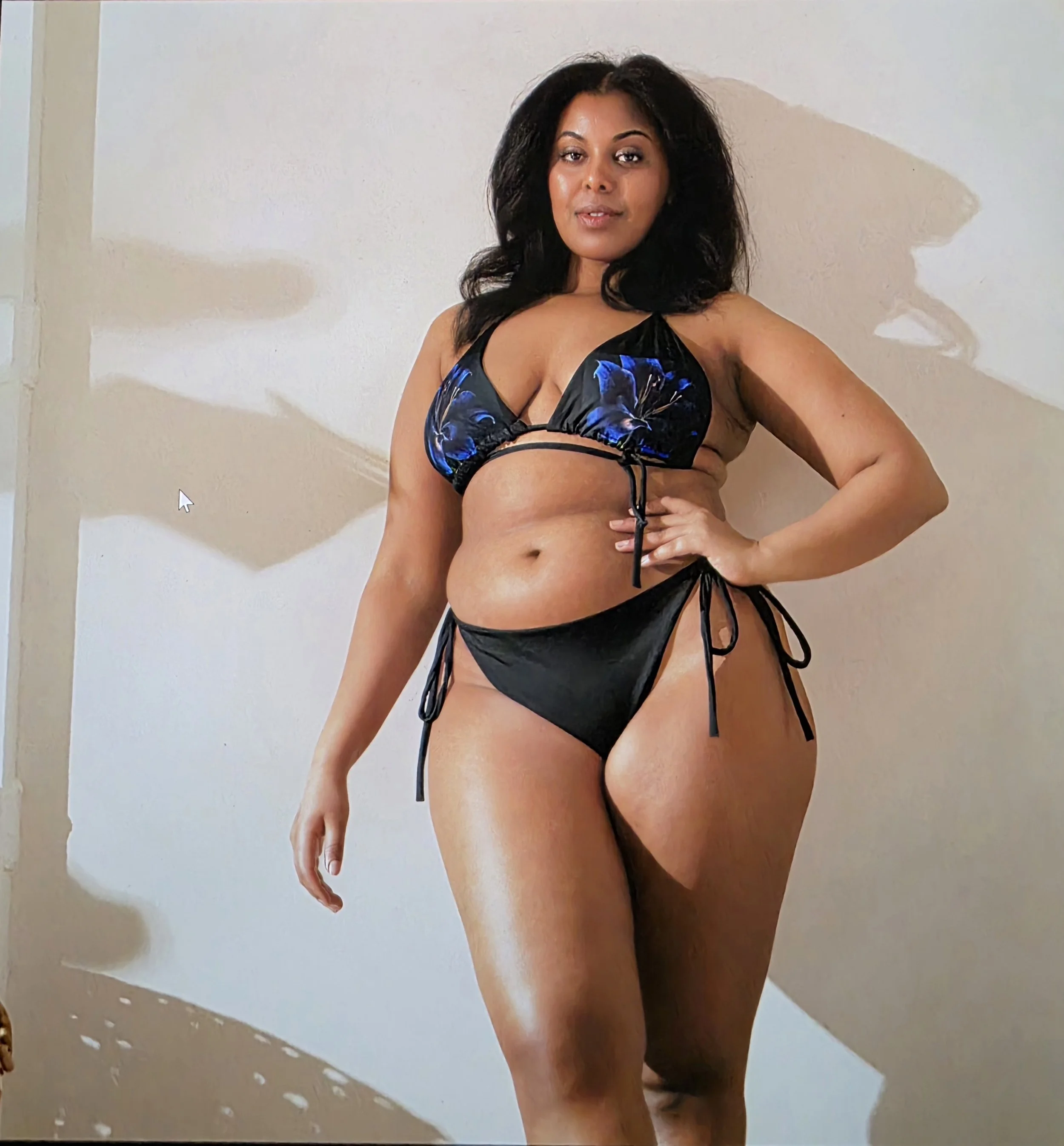 All-over print recycled string bikini
