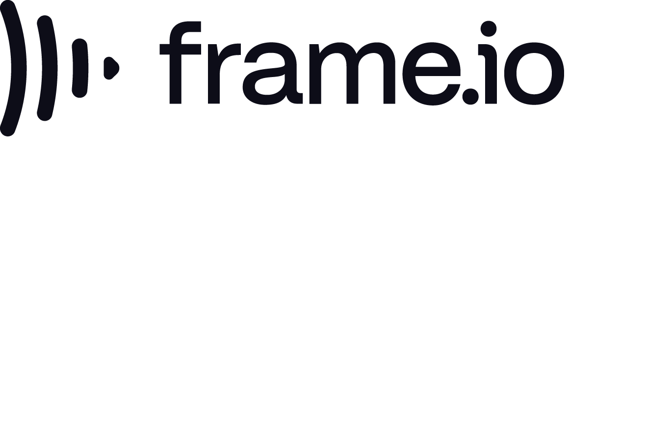 Logo of frame.io.