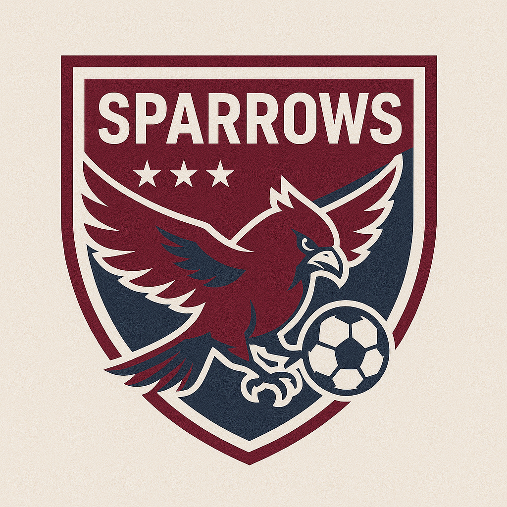 The jerseys for 25/26 were to be maroon, so this third attempt was modeled after American soccer club logos. Three stars for the three years the team has played together. 
