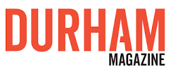 Durham Magazine logo with the word 'DURHAM' in large red letters and 'MAGAZINE' in smaller black letters underneath.