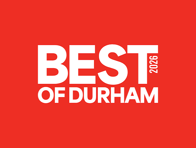 Text on a red background that reads "Best of Durham 2026".