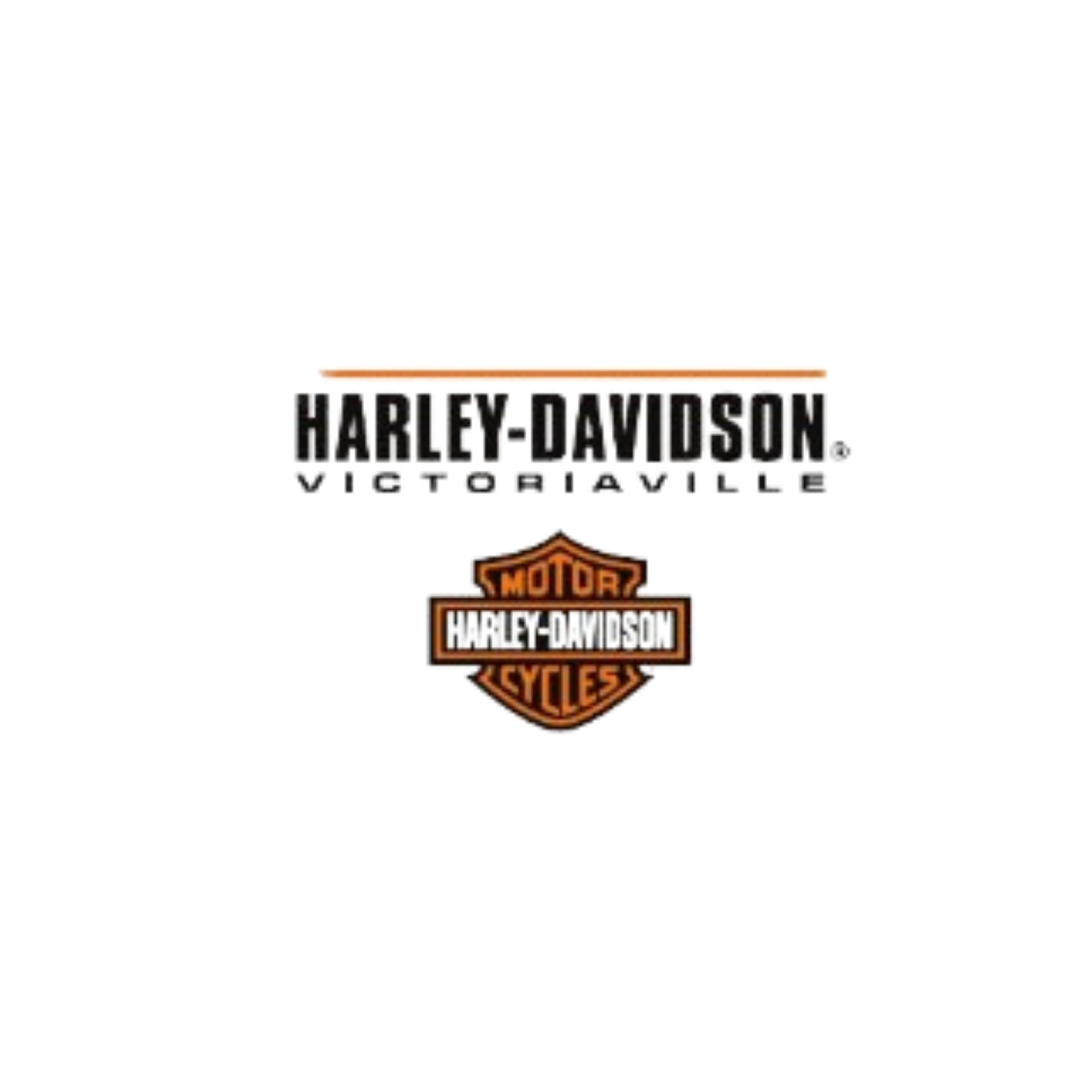 Logo de Harley-Davidson avec le texte "Shovel Head" et le logo de la marque Harley-Davidson.