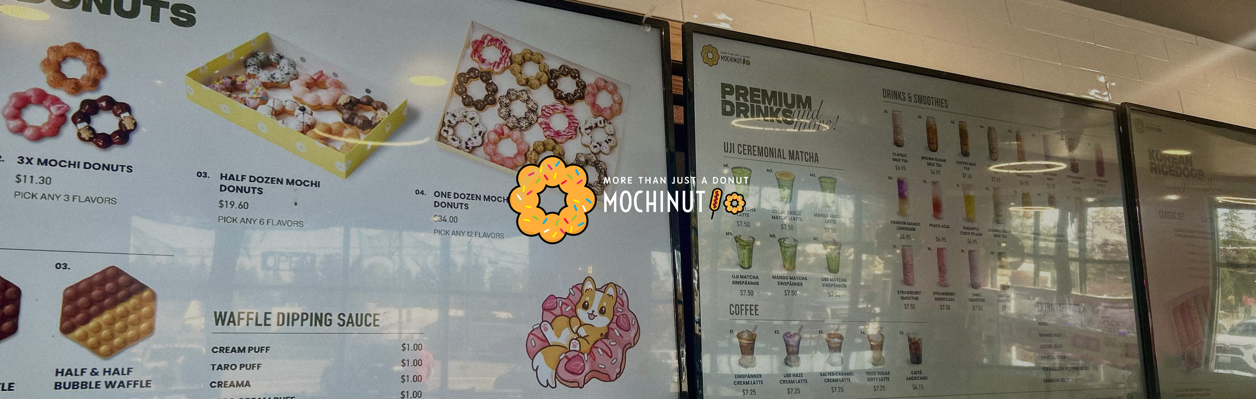 TV Menu Design for Mochinut Everett