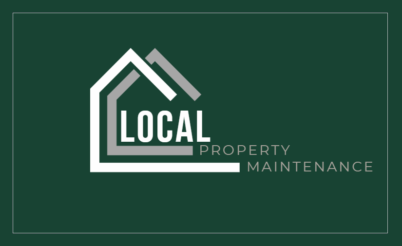 Logo for Local Property Maintenance featuring a house outline and text.