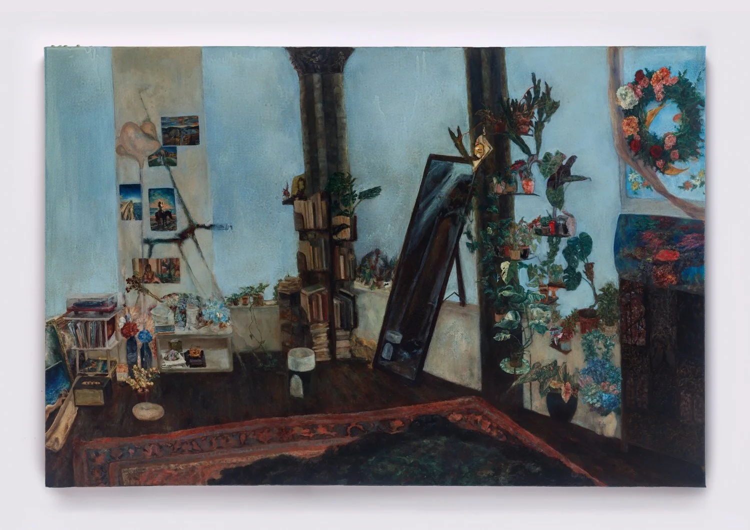 Painting as the Collapsed Image 1: Contemplation of Objects and Church without Doors 
25 x 37 in.
2025. 
Oil painting on canvas.