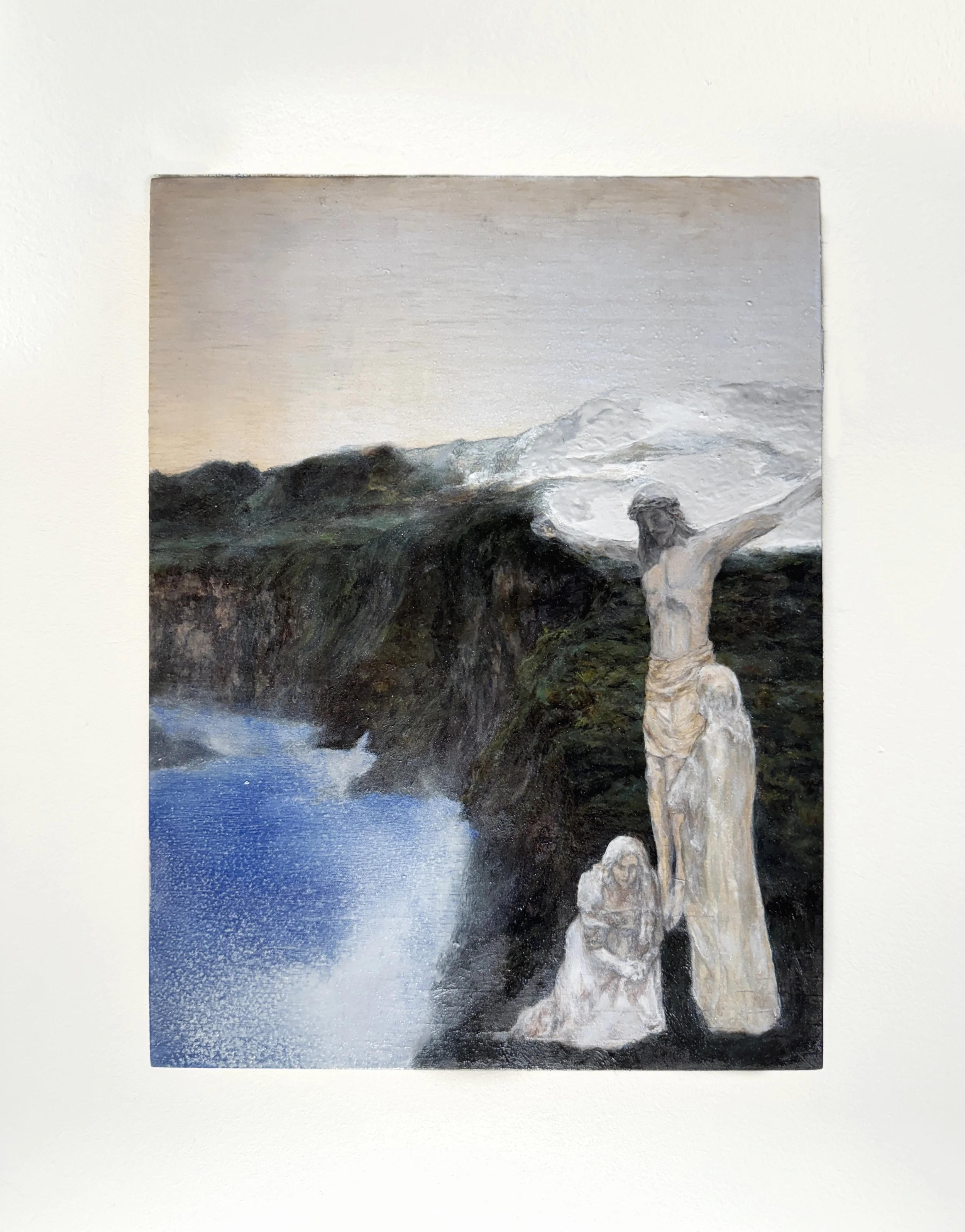 Painting as the Collapsed Image 2: Vert and Verity
12 x 8 in. 
2025. 
Oil painting on wood panel.