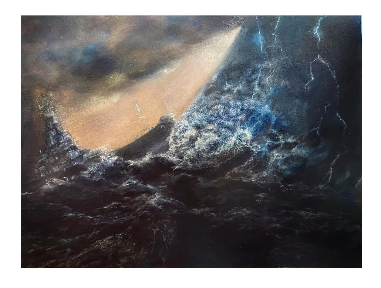 Battleship  18 x 24 in. 
2021.
Oil painting on canvas. 
