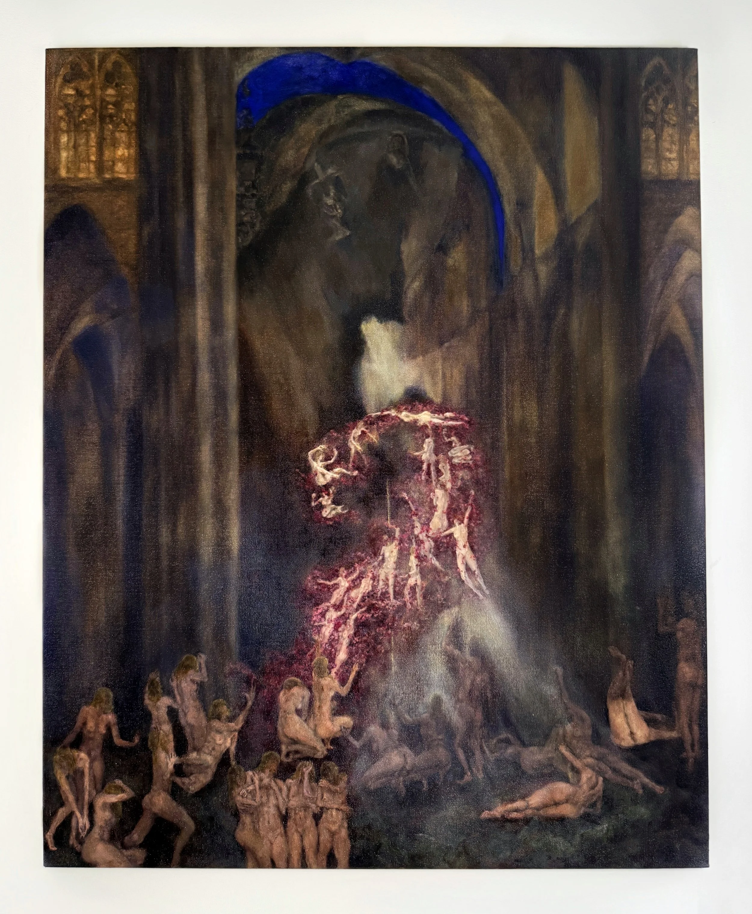 Verity, Heroism, Bodies 
30 x 24 in. 
2025.
Oil painting on linen.