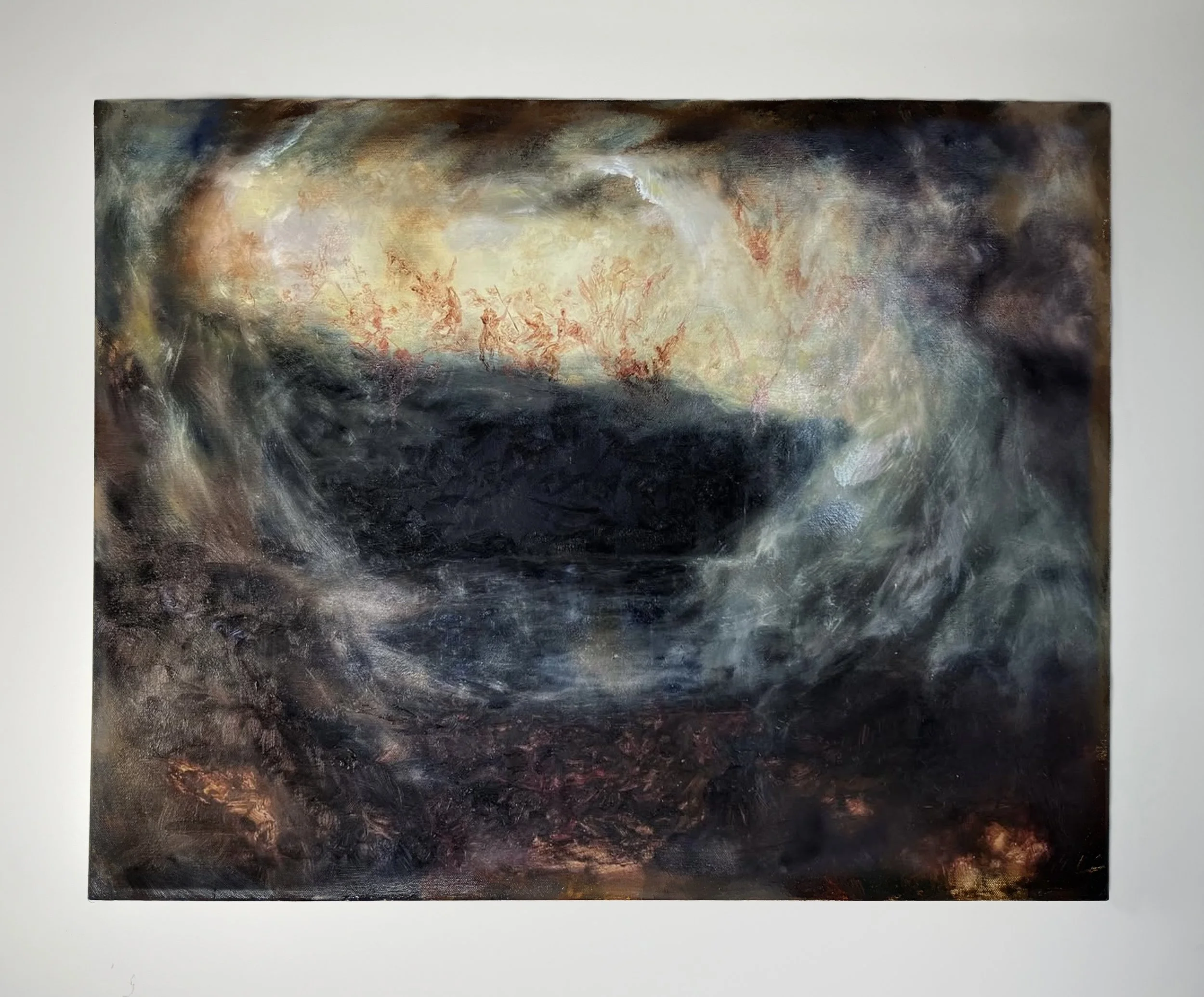 Night Vision at Newport Beach 22 x 28.5 in. 
2023. Oil painting on canvas.
